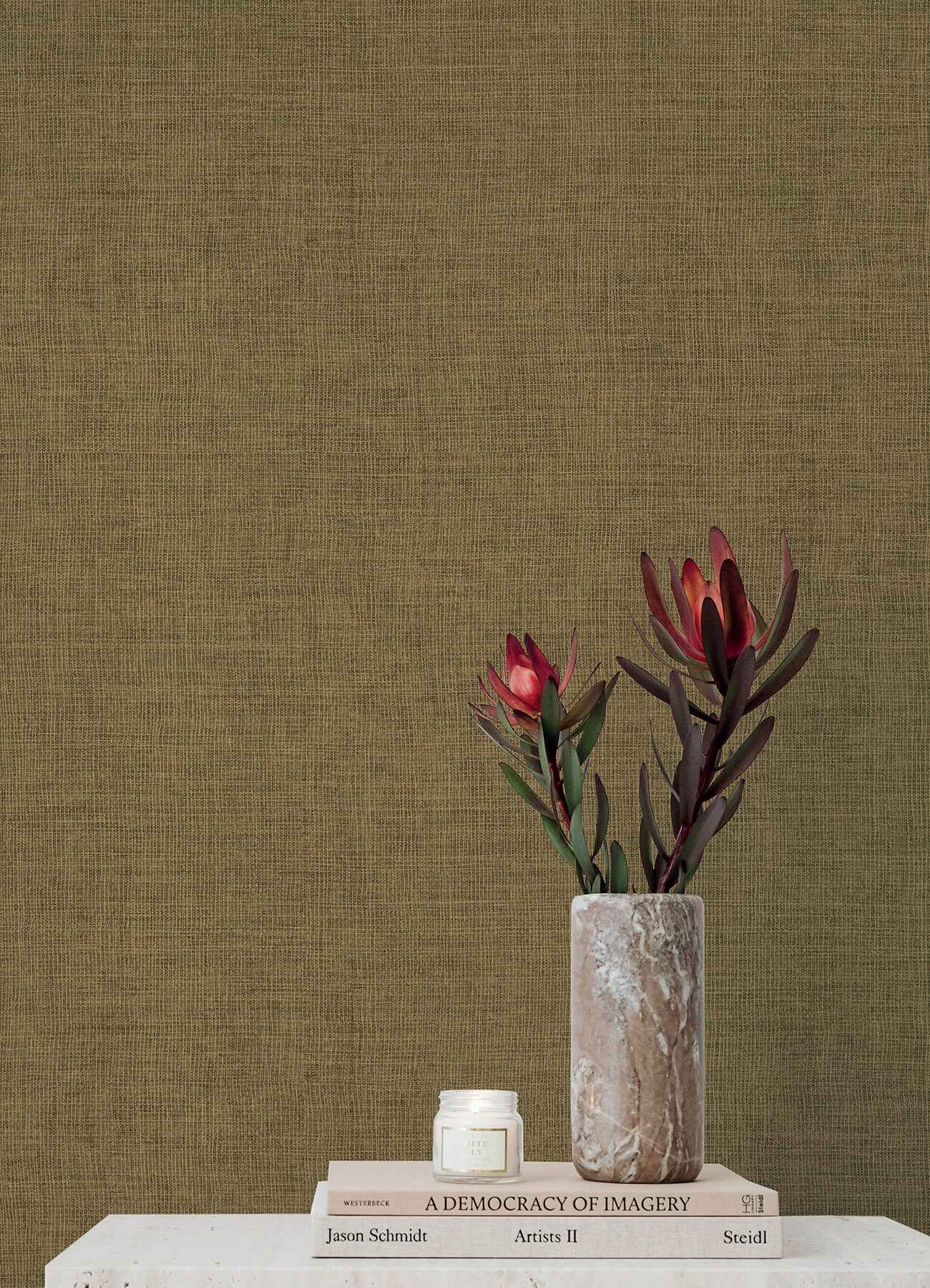 Alba Bronze Open Weave Wallpaper - York Wallcoverings - 4193-7408