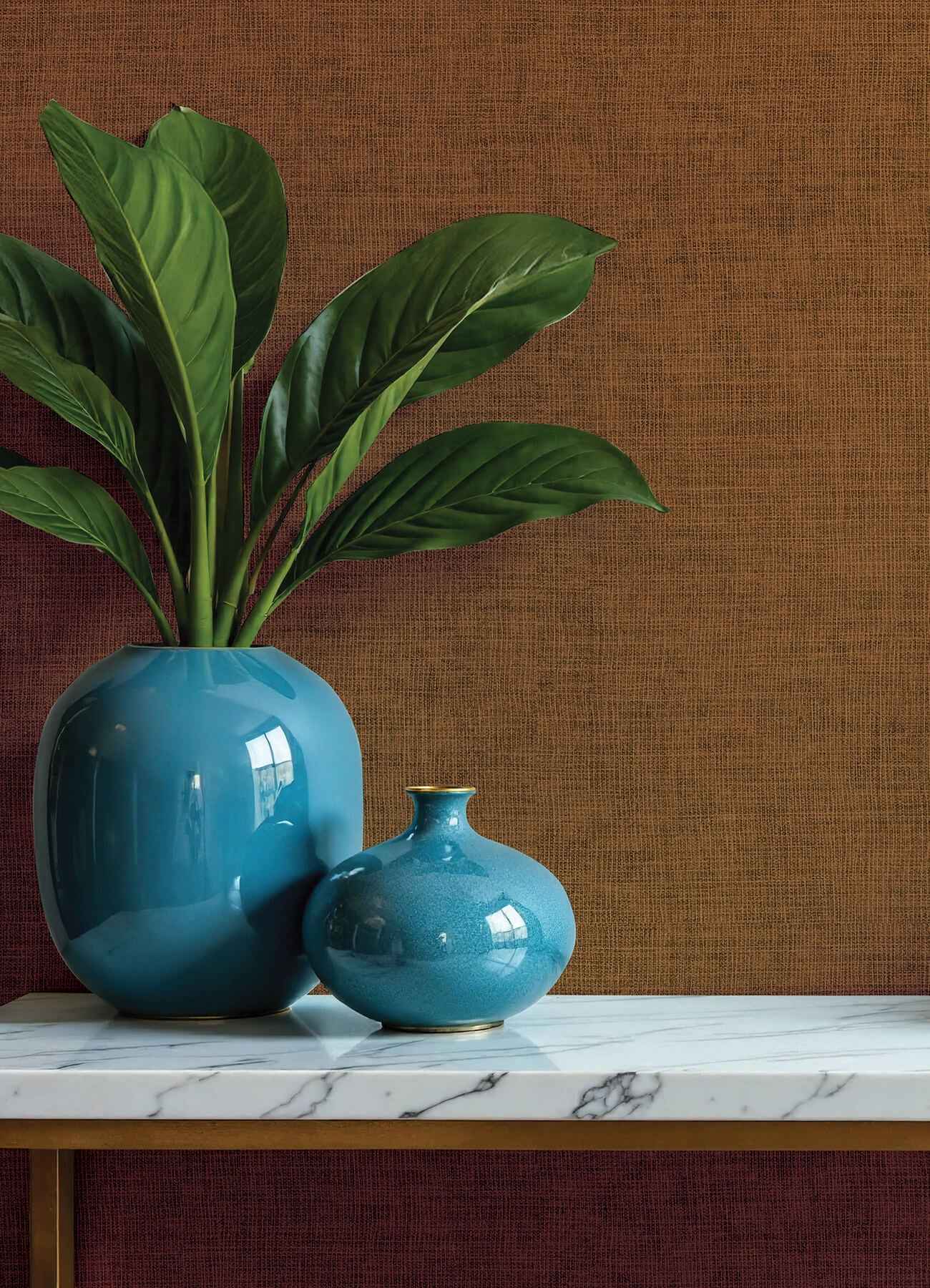 Alba Copper Open Weave Wallpaper - York Wallcoverings - 4193-7409 - York Wallcoverings Wallpaper