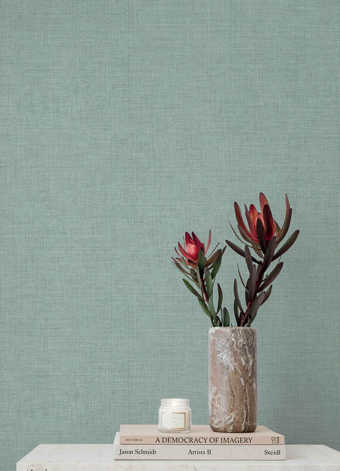 Alba Light Blue Open Weave Wallpaper - York Wallcoverings - 4193-7410 - York Wallcoverings Wallpaper