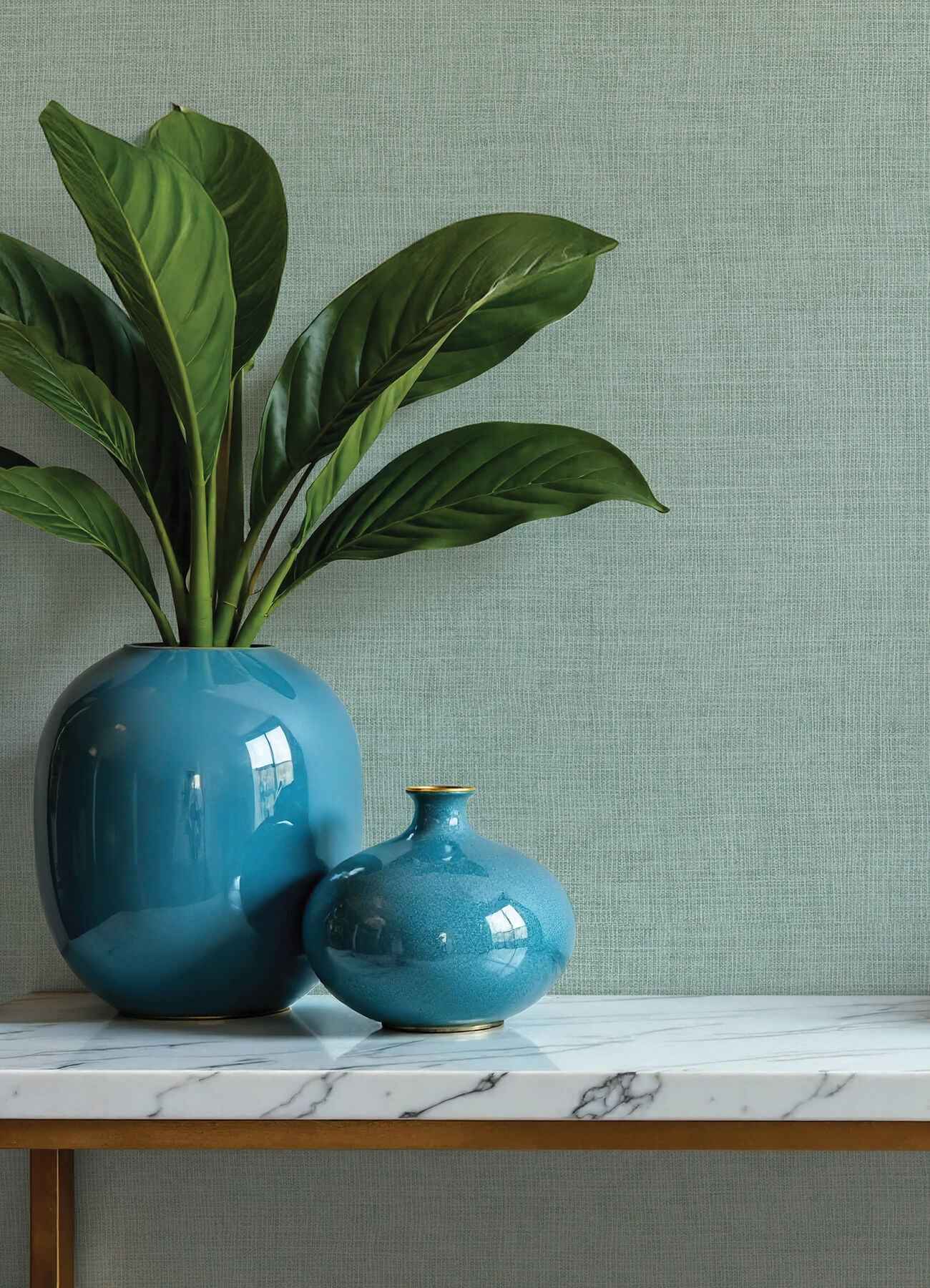Alba Light Blue Open Weave Wallpaper - York Wallcoverings - 4193-7410 - York Wallcoverings Wallpaper