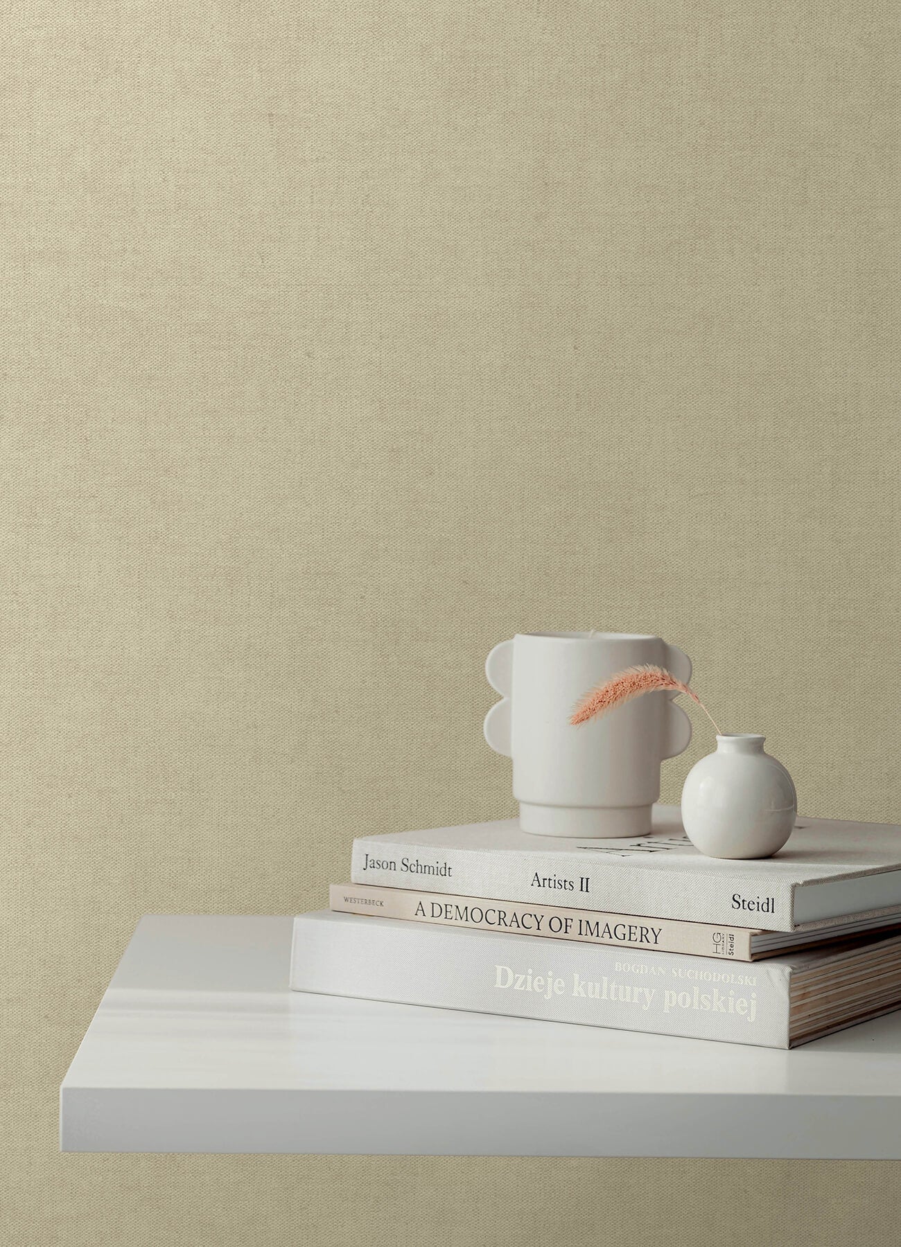 nuovo-taupe-faux-linen-wallpaper-york-wallcoverings-4193-7422 - York Wallcoverings Papel pintado