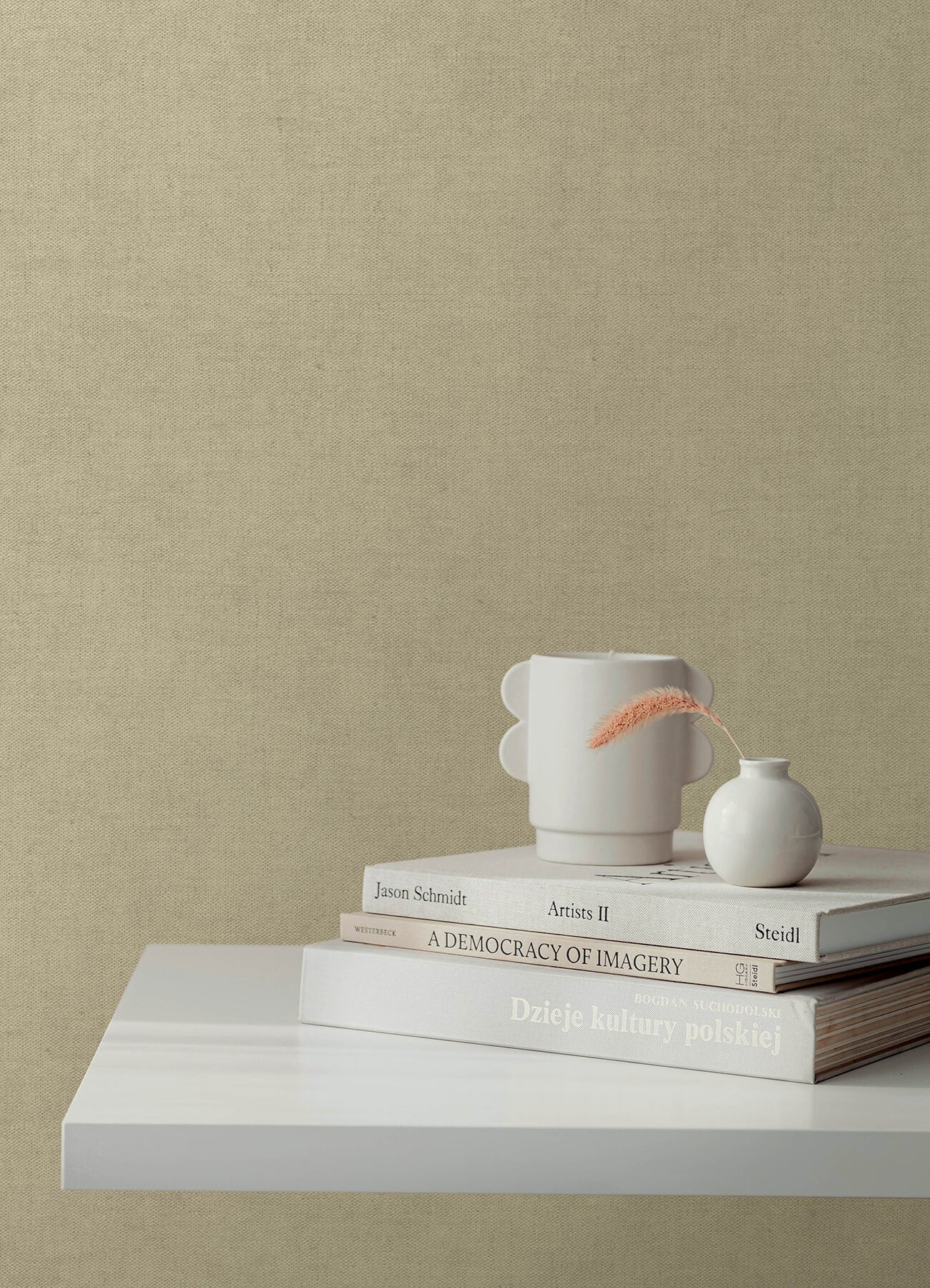nuovo-khaki-faux-linen-wallpaper-york-wallcoverings-4193-7423 - York Wallcoverings Papel pintado