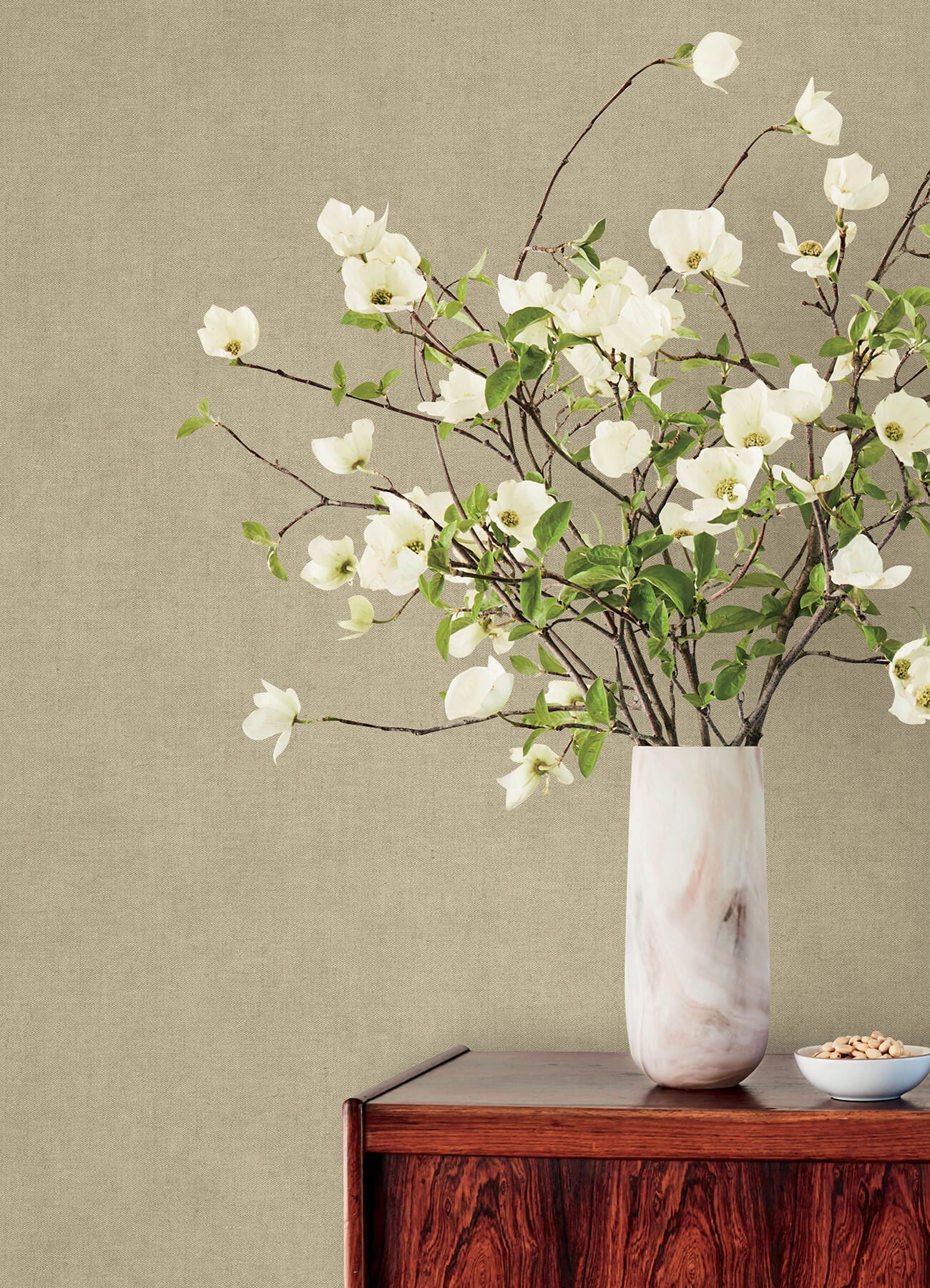 nuovo-khaki-faux-linen-wallpaper-york-wallcoverings-4193-7423 - York Wallcoverings Papel pintado