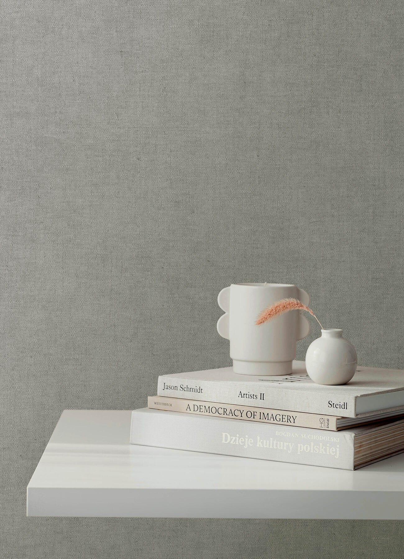 nuovo-grey-faux-linen-wallpaper-york-wallcoverings-4193-7424 - York Wallcoverings Papel pintado