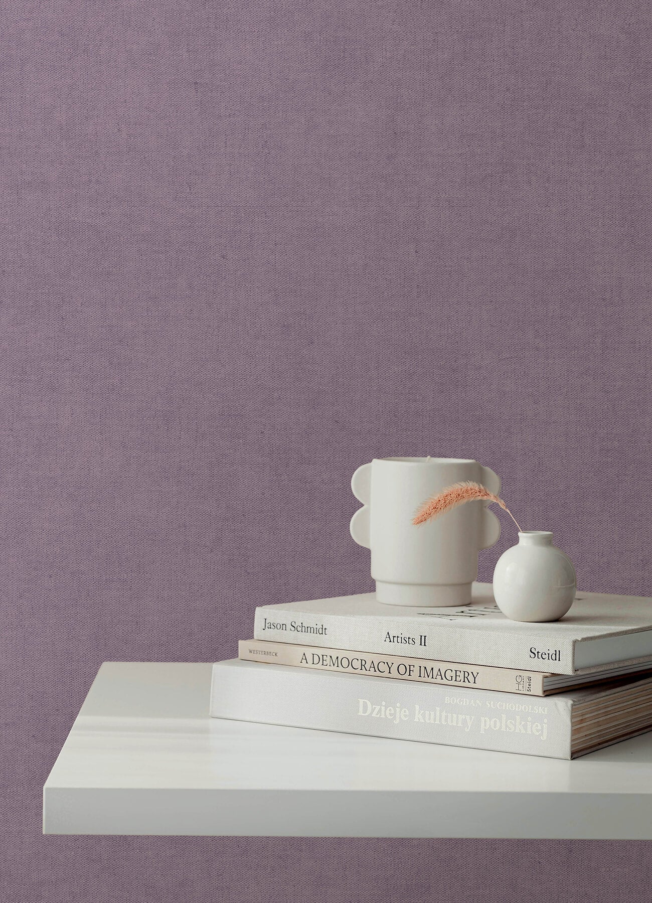 nuovo-purple-faux-linen-wallpaper-york-wallcoverings-4193-7428 - York Wallcoverings Papel pintado
