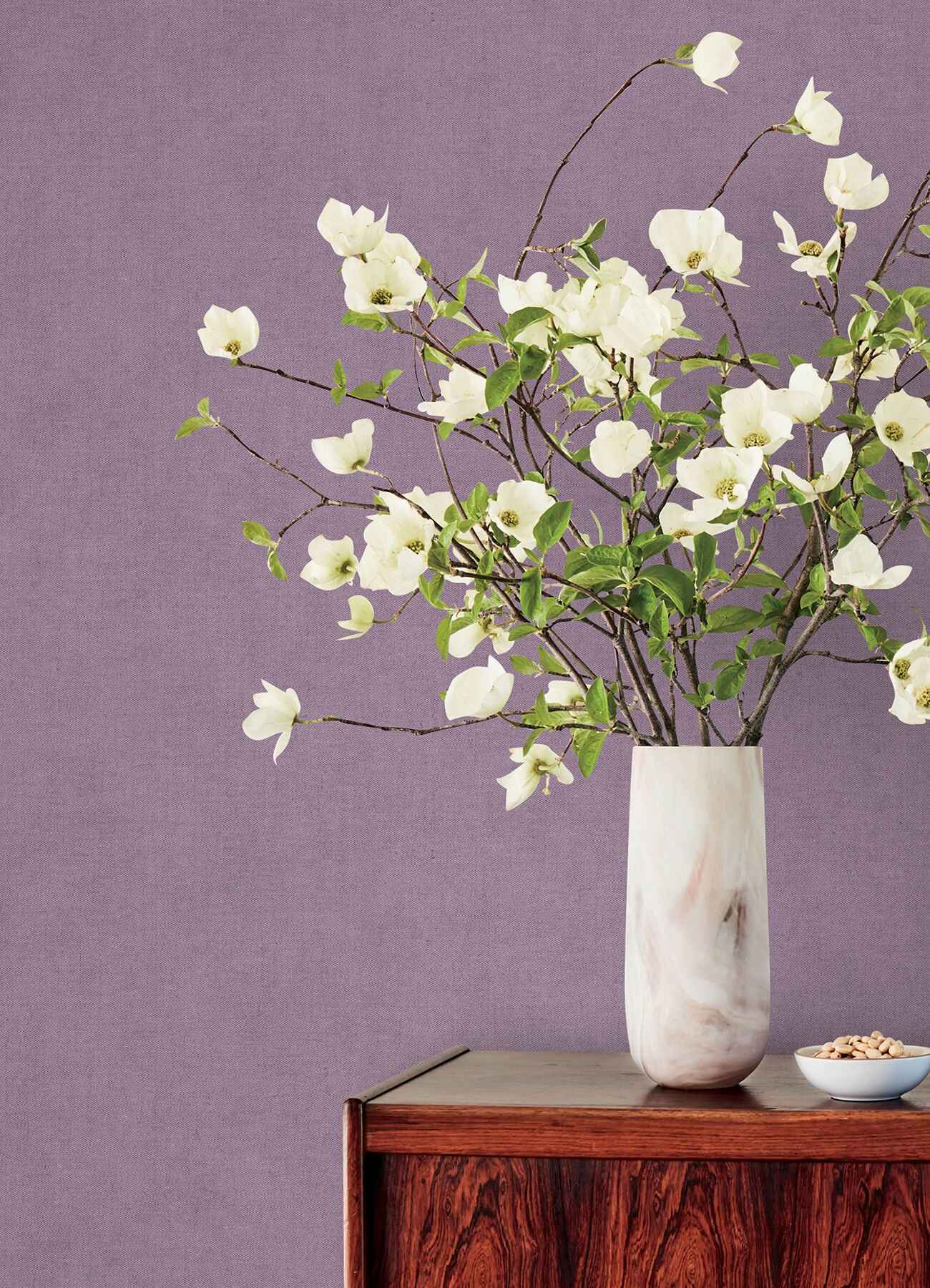 Nuovo Purple Faux Linen Wallpaper - York Wallcoverings - 4193-7428 - York Wallcoverings Wallpaper