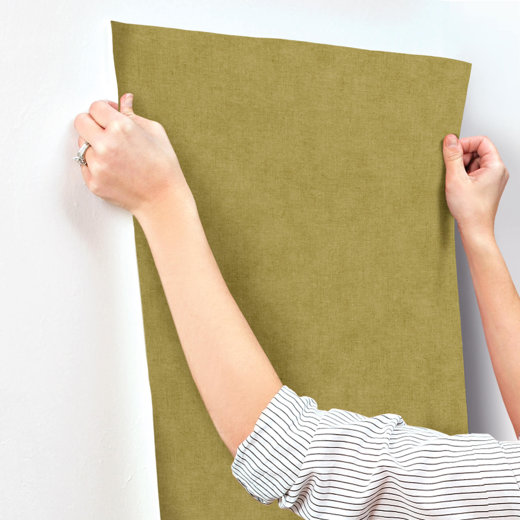 nuovo-chartreuse-faux-linen-wallpaper-york-wallcoverings-4193-7430 - York Wallcoverings Papel pintado