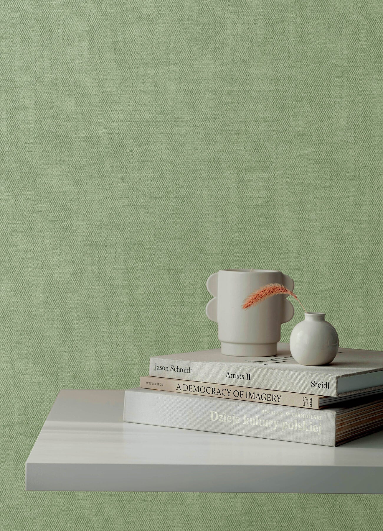 nuovo-light-green-faux-linen-wallpaper-york-wallcoverings-4193-7431 - York Wallcoverings Papel pintado