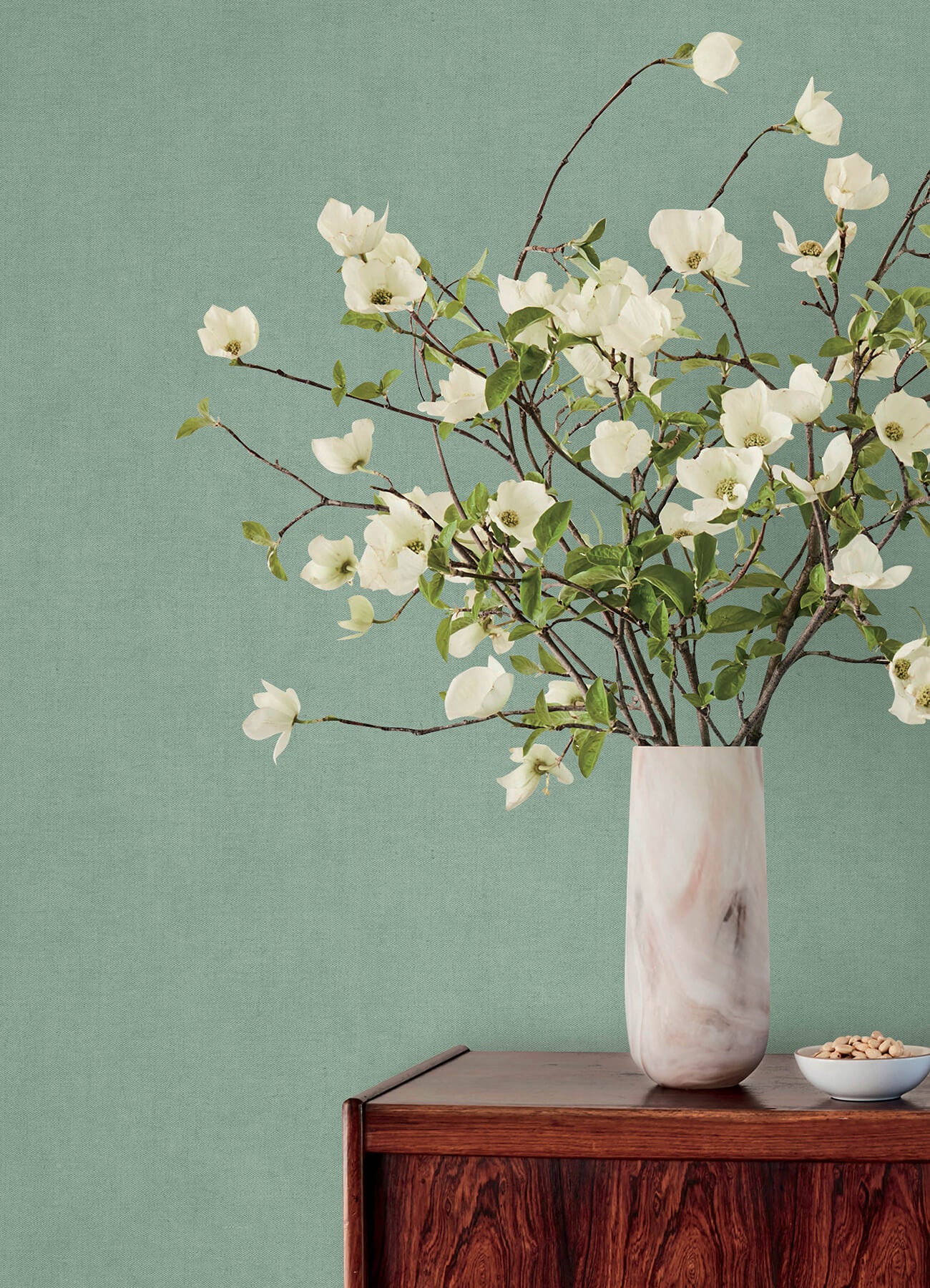 nuovo-aqua-faux-linen-wallpaper-york-wallcoverings-4193-7432 - York Wallcoverings Papel pintado