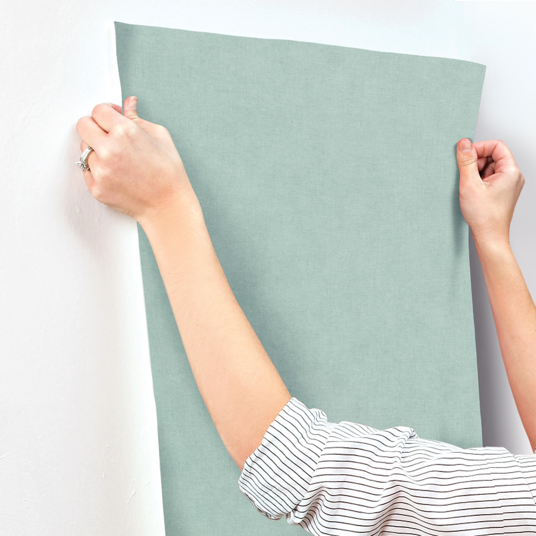 nuovo-aqua-faux-linen-wallpaper-york-wallcoverings-4193-7432 - York Wallcoverings Wallpaper