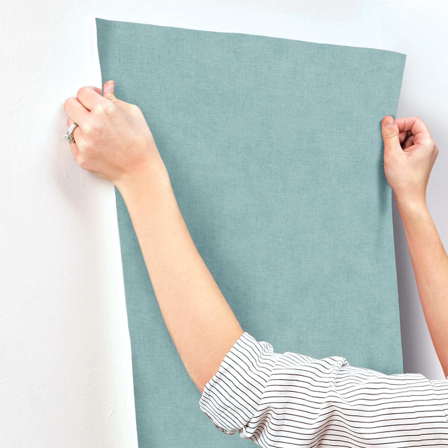 nuovo-light-blue-faux-linen-wallpaper-york-wallcoverings-4193-7433 - York Wallcoverings Papel pintado