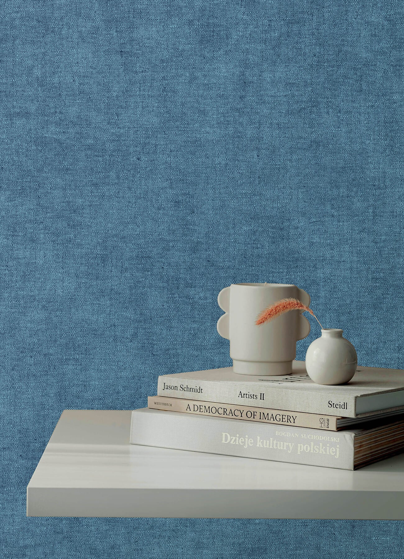 nuovo-denim-faux-linen-wallpaper-york-wallcoverings-4193-7434 - York Wallcoverings Papel pintado