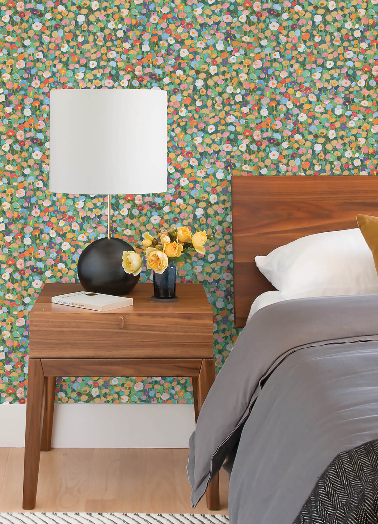 prato-green-petite-floral-wallpaper-york-wallcoverings-4193-7441 - York Wallcoverings Wallpaper