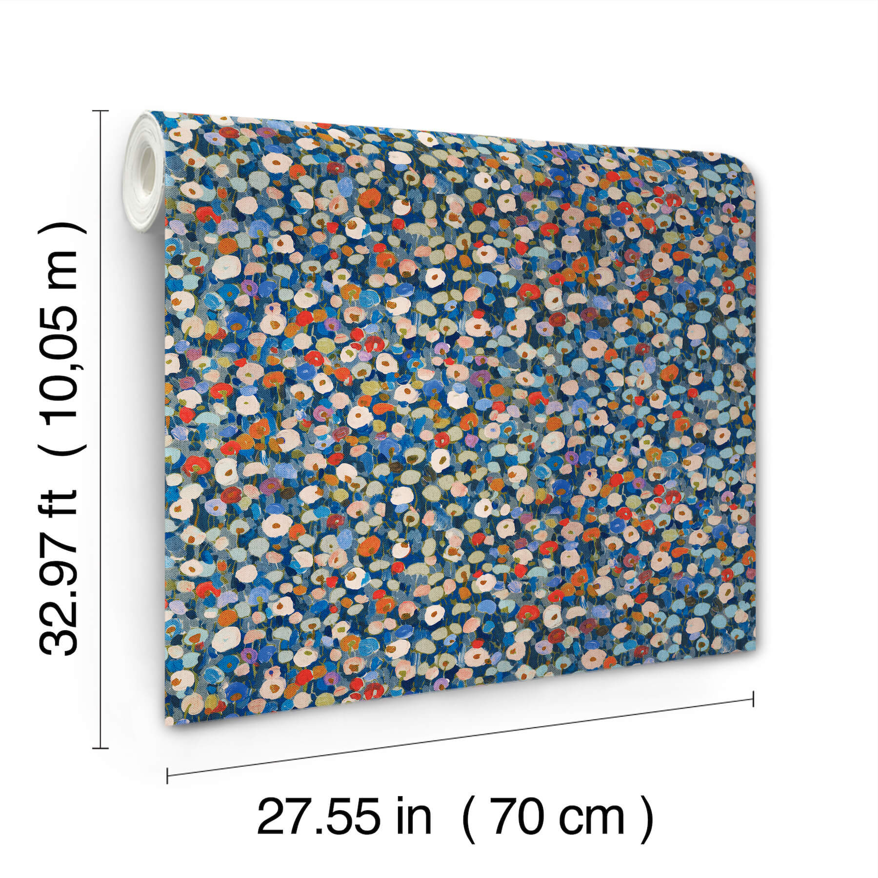 prato-blue-petite-floral-wallpaper-york-wallcoverings-4193-7442 - York Wallcoverings Wallpaper