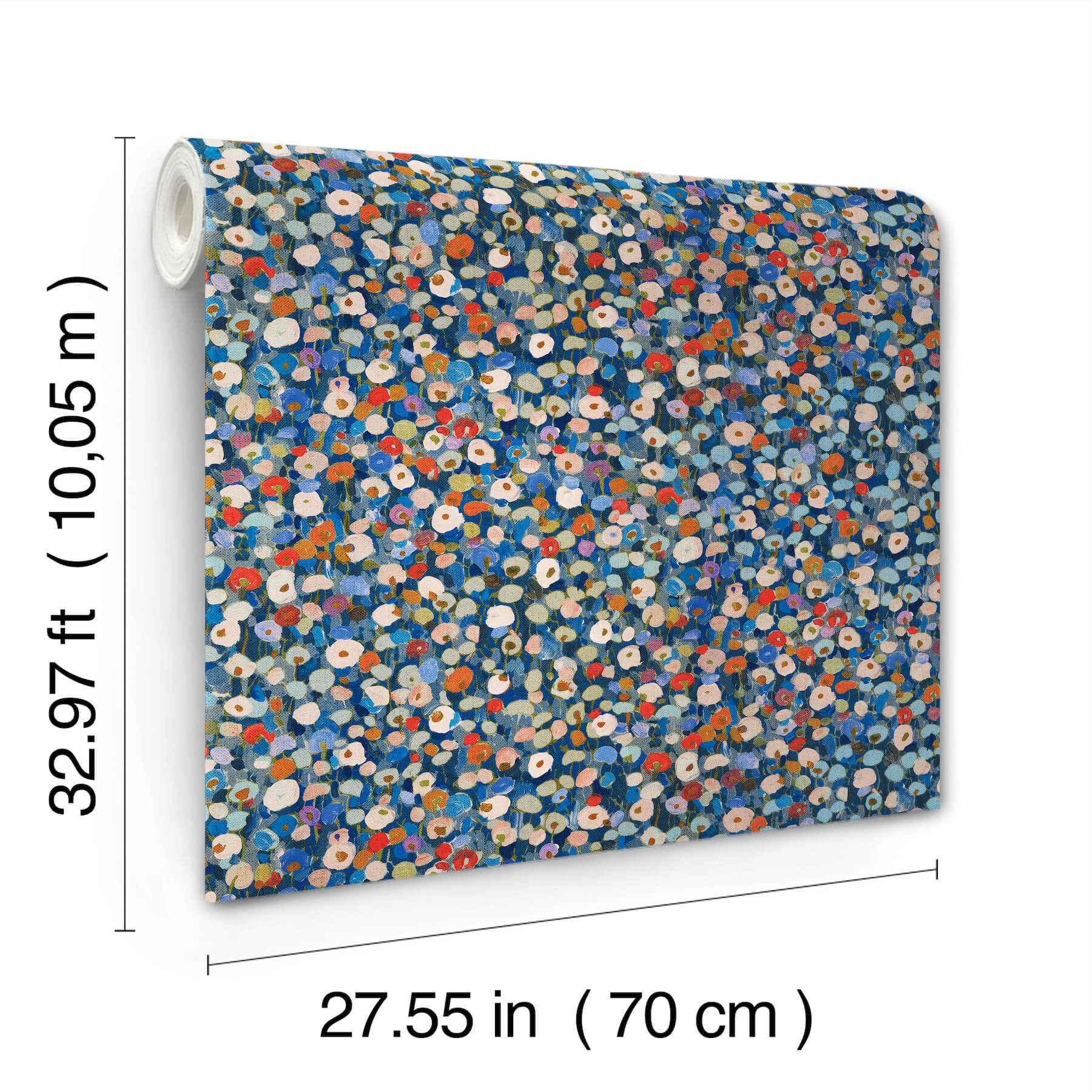 Prato Blue Petite Floral Wallpaper - York Wallcoverings - 4193-7442 - York Wallcoverings Wallpaper