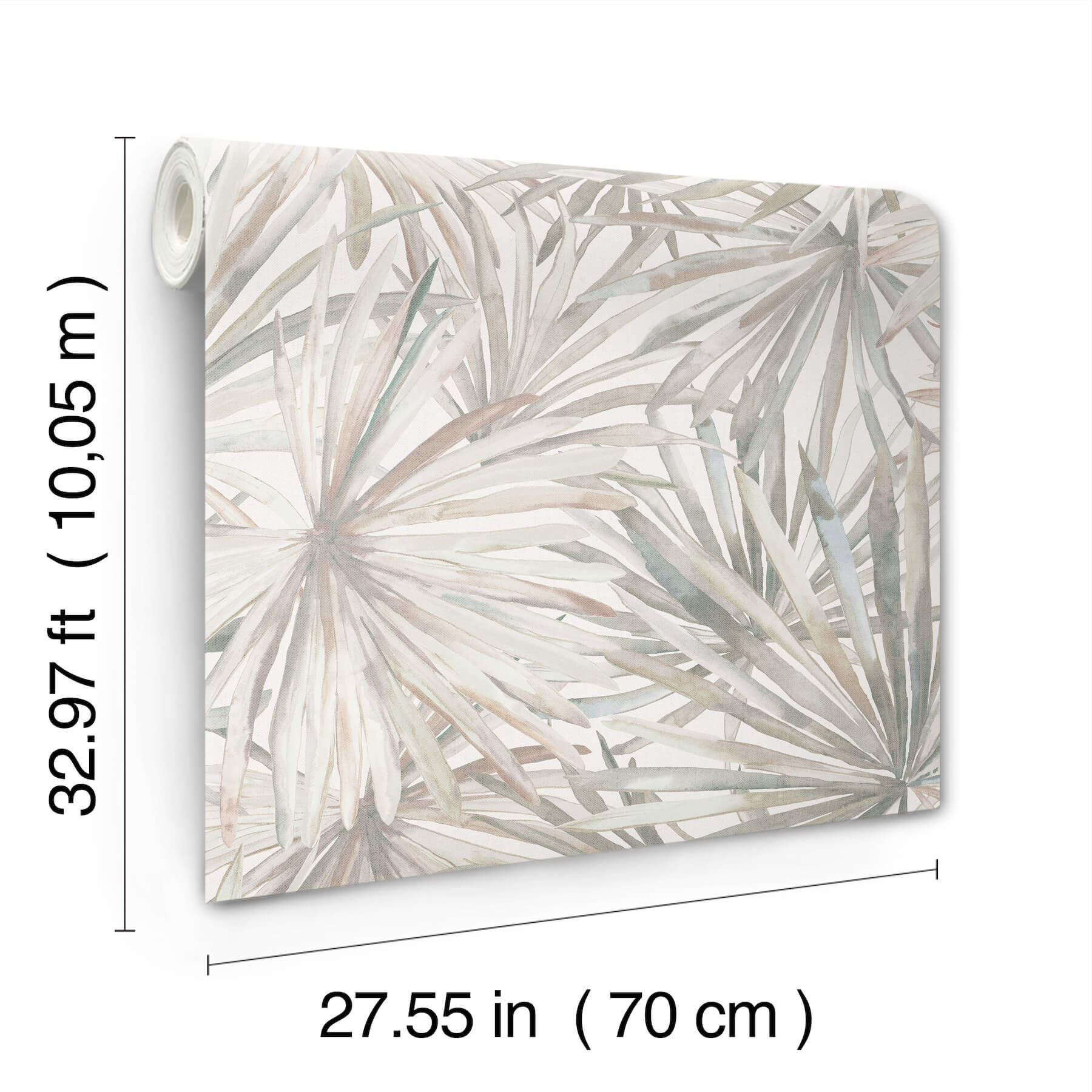 corifa-cream-palm-leaf-wallpaper-york-wallcoverings-4193-7450 - York Wallcoverings Papel pintado
