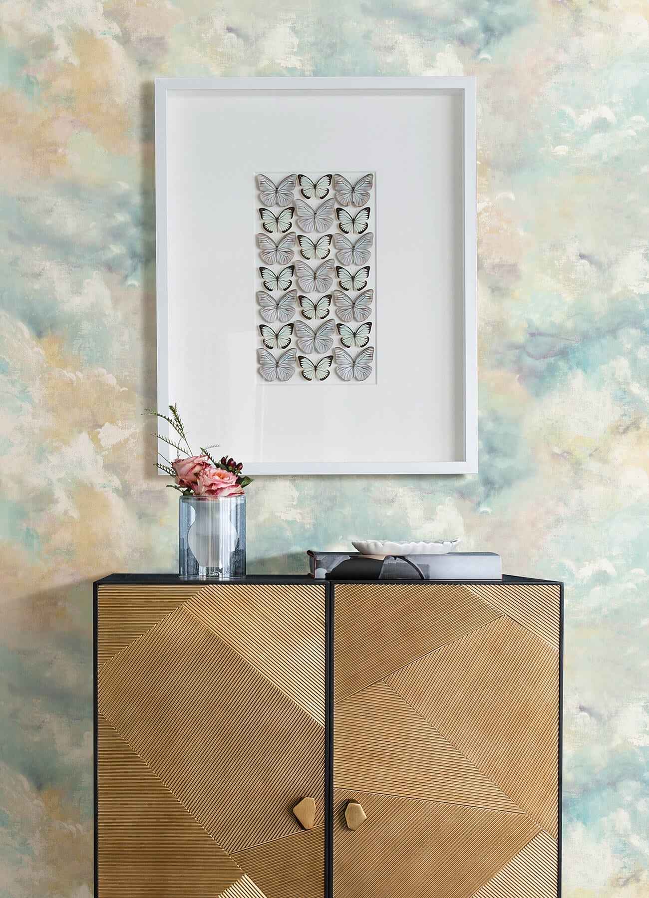 Aria Aquamarine Abstract Wallpaper - York Wallcoverings - 4193-7462 - York Wallcoverings Wallpaper