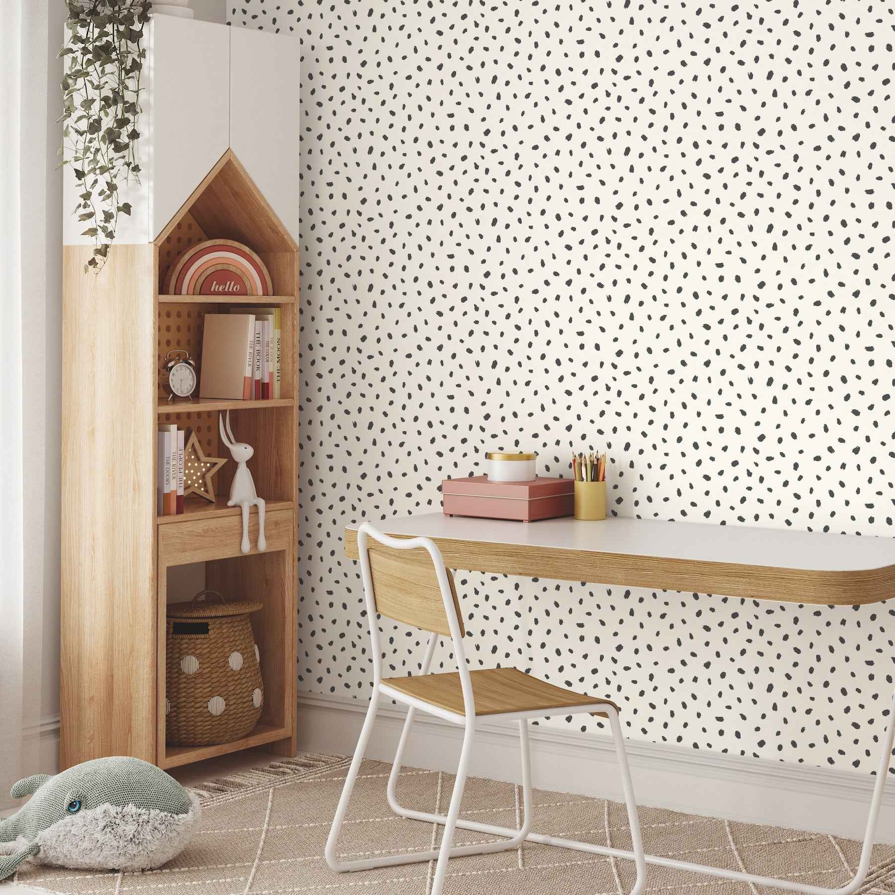 Animal Spots Black Polka Dot Wallpaper - York Wallcoverings - 4203-27542 - York Wallcoverings Wallpaper
