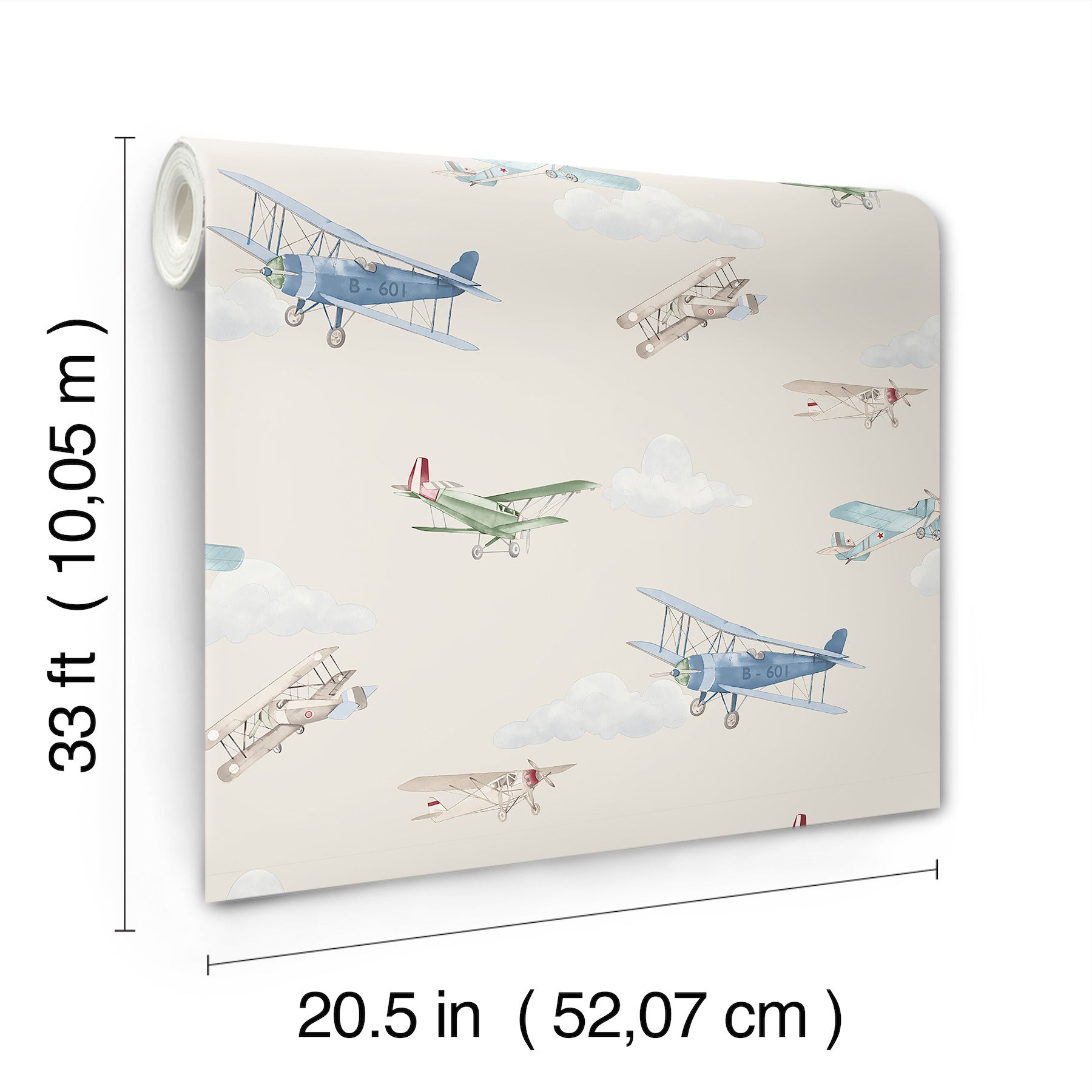 aeroplanes-beige-skies-wallpaper-york-wallcoverings-4203-27549 - York Wallcoverings Papel pintado