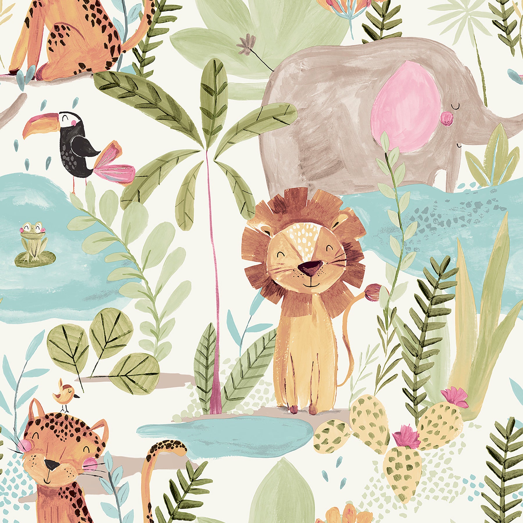 in-the-jungle-multicolor-animal-friends-wallpaper-york-wallcoverings-4203-27558