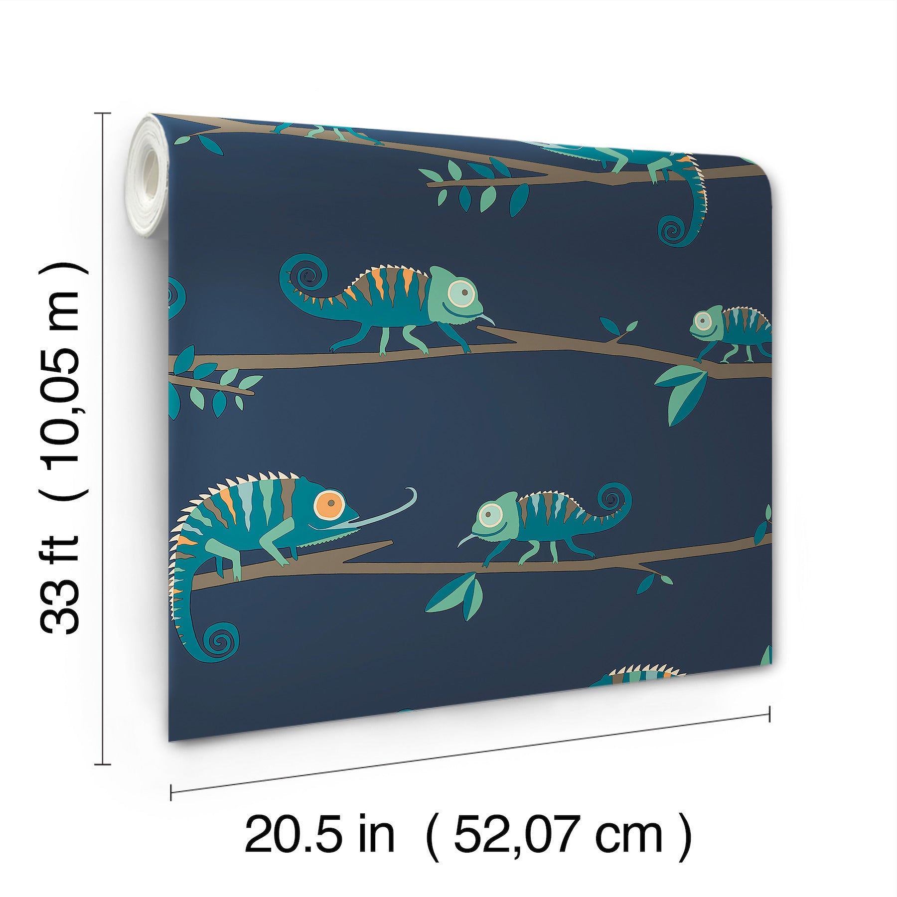 chameleon-family-navy-canopy-stroll-wallpaper-york-wallcoverings-4203-27560 - York Wallcoverings Papel pintado
