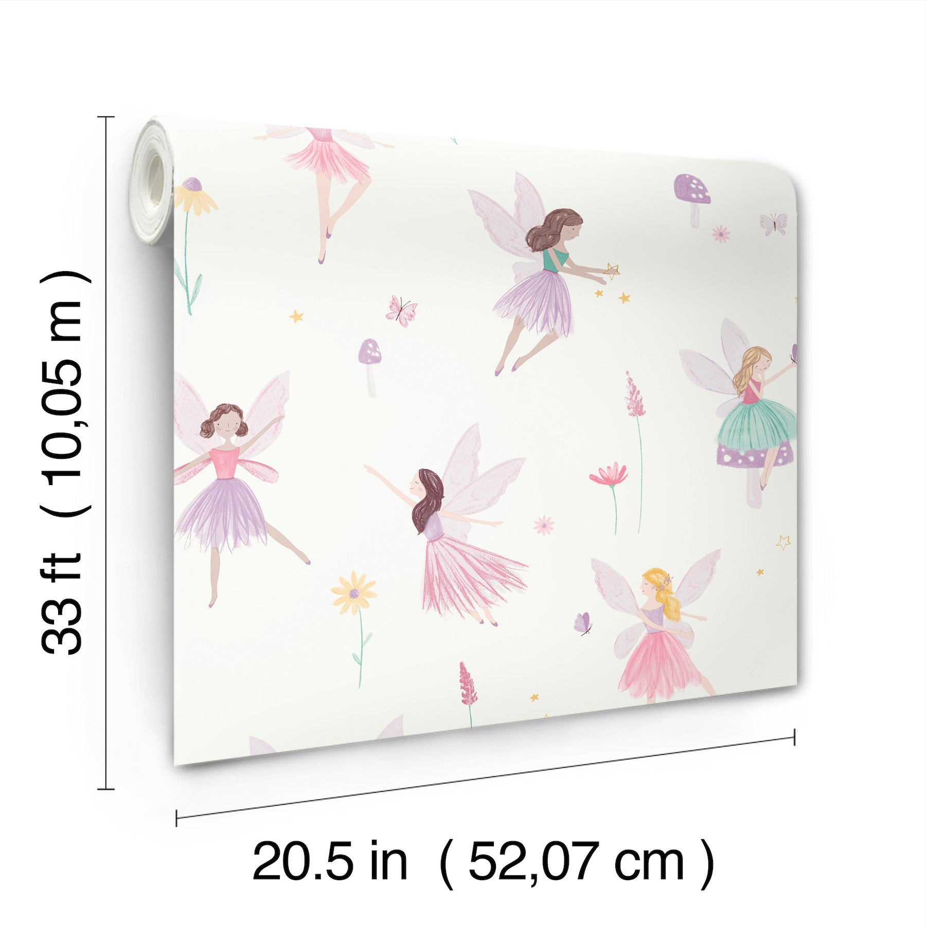 fairy-friends-pink-enchanting-wallpaper-york-wallcoverings-4203-27563 - York Wallcoverings Papel pintado