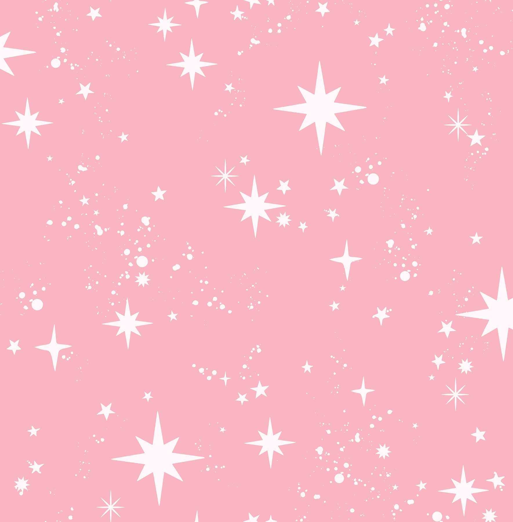 Twinkle Pink Starry Skies Wallpaper - York Wallcoverings - 4203-27566 - York Wallcoverings Wallpaper