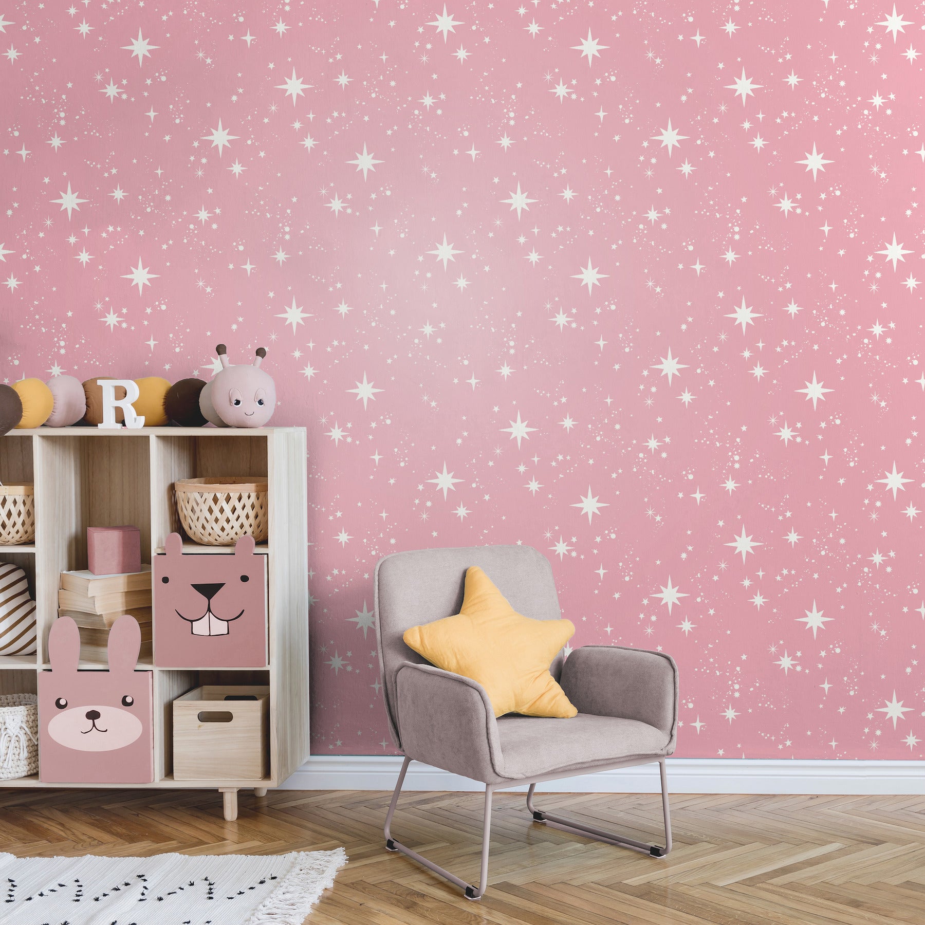 twinkle-pink-starry-skies-wallpaper-york-wallcoverings-4203-27566 - York Wallcoverings Wallpaper