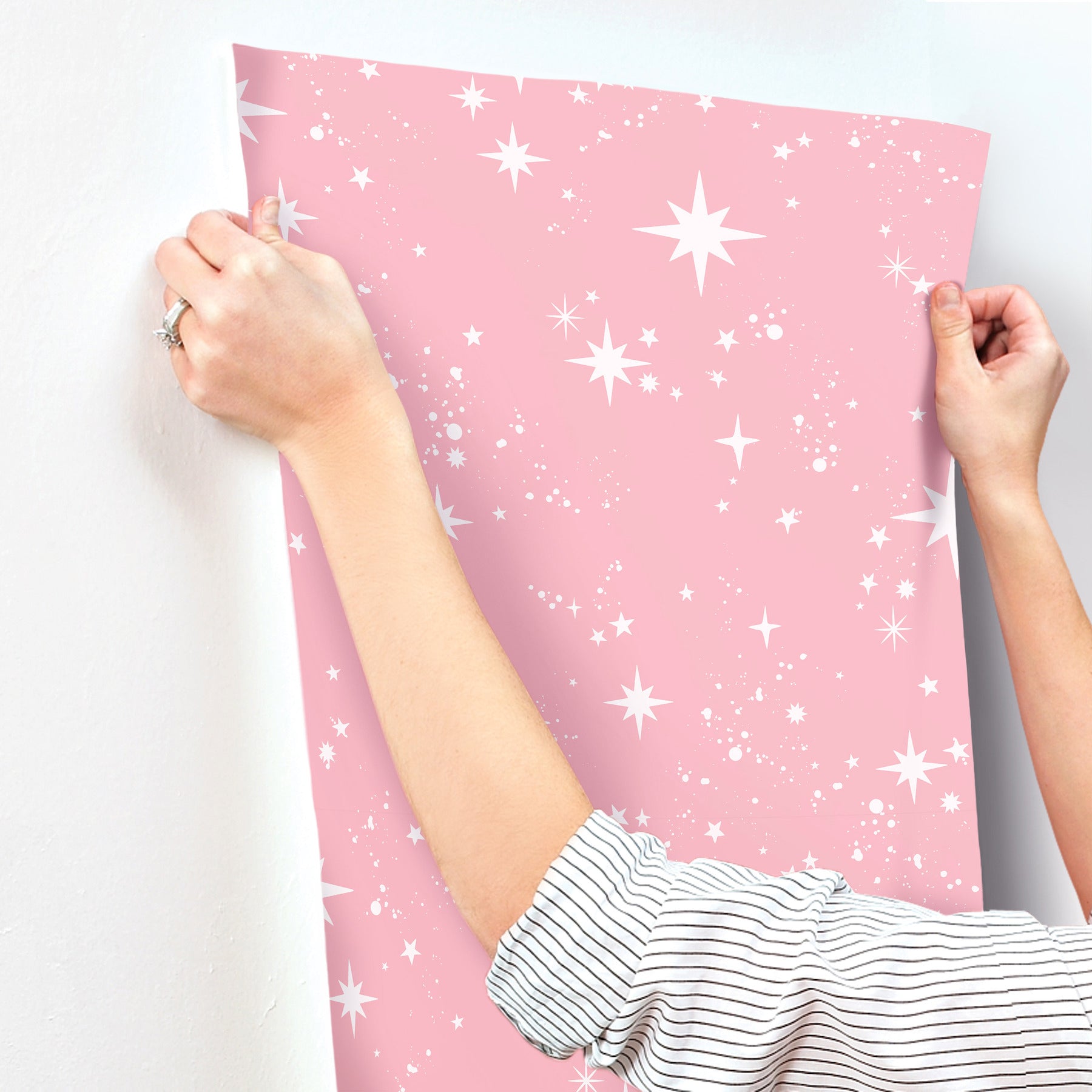 twinkle-pink-starry-skies-wallpaper-york-wallcoverings-4203-27566 - York Wallcoverings Wallpaper
