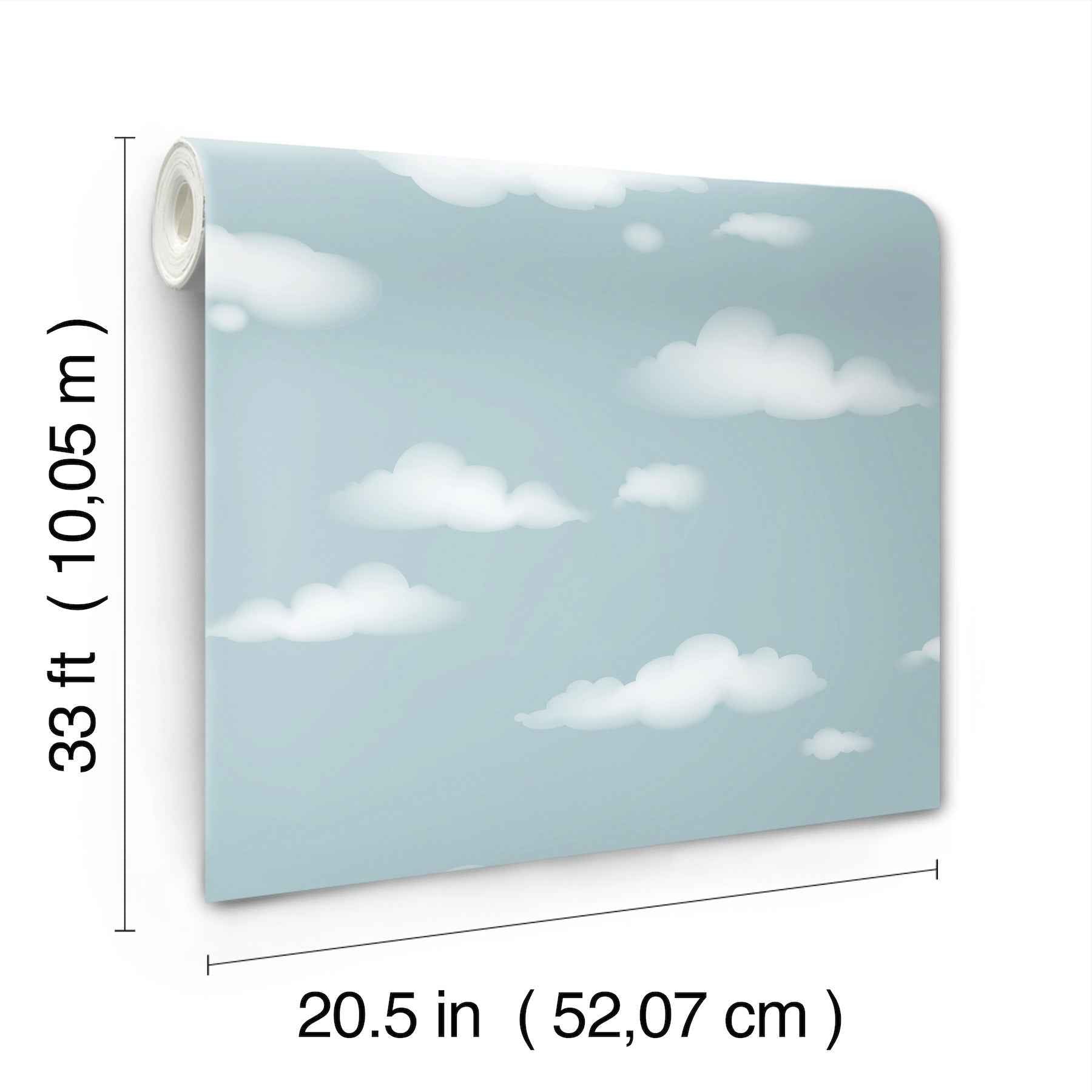Cloudy Sky Blue Scenic Wallpaper - York Wallcoverings - 4203-27568 - York Wallcoverings Wallpaper