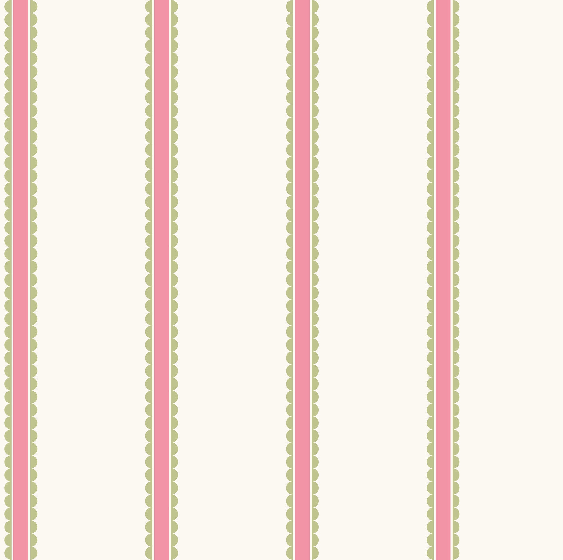 bobbin-stripe-fuchsia-scalloped-wallpaper-york-wallcoverings-4203-27574 - York Wallcoverings Wallpaper