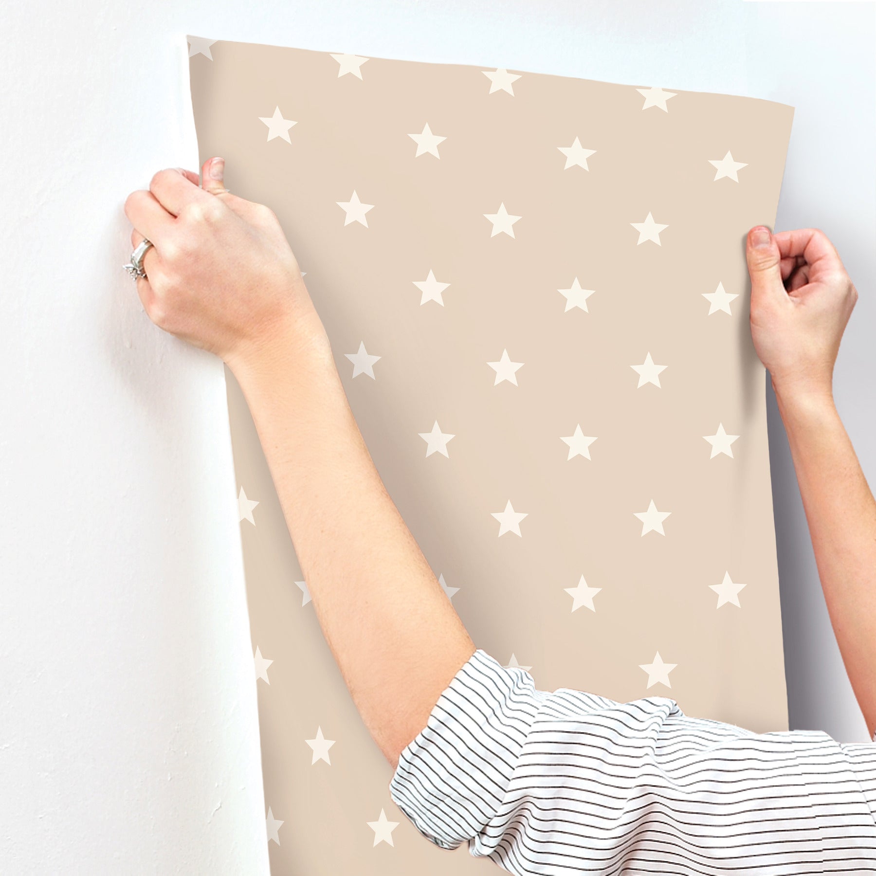 starry-motif-light-brown-geometric-wallpaper-york-wallcoverings-4203-27581 - York Wallcoverings Wallpaper