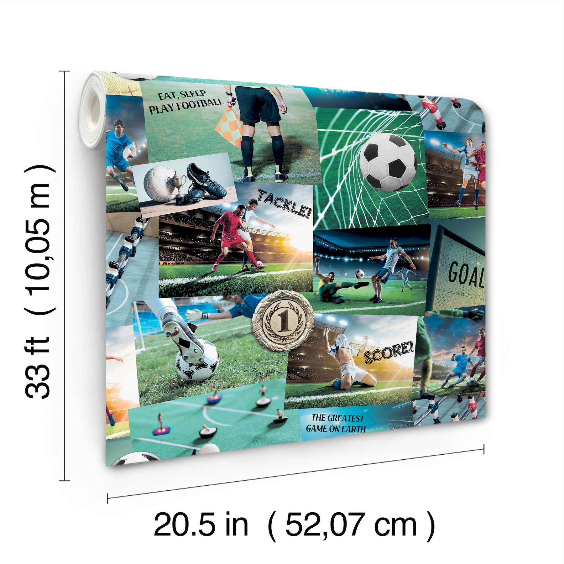 football-fan-multicolor-soccer-wallpaper-york-wallcoverings-4203-27591 - York Wallcoverings Wallpaper
