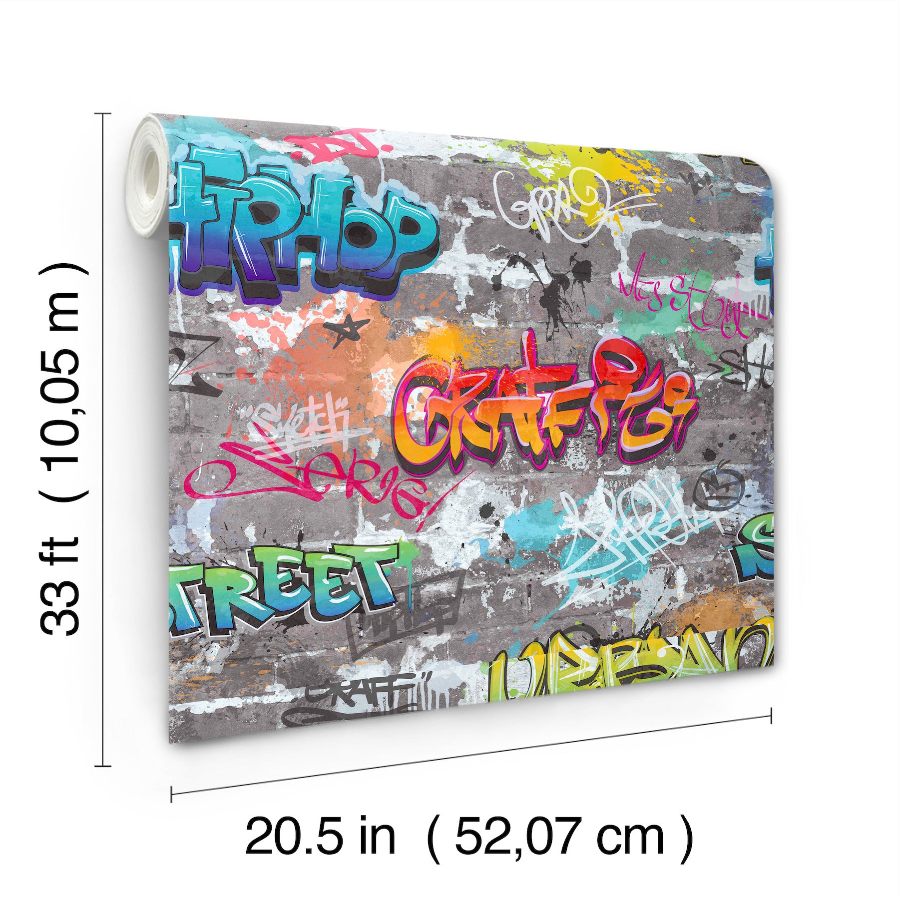 graffiti-wall-multicolor-street-styles-wallpaper-york-wallcoverings-4203-27592 - York Wallcoverings Wallpaper
