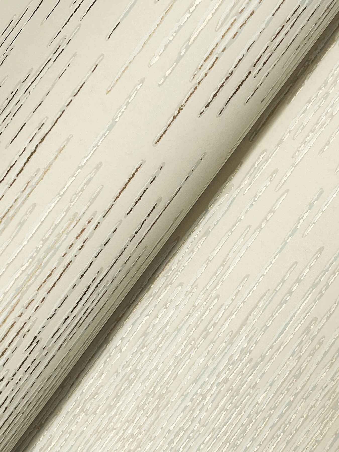 Operetta Cream Metallic Columns Wallpaper - York Wallcoverings - VR1501 - York Wallcoverings Wallpaper