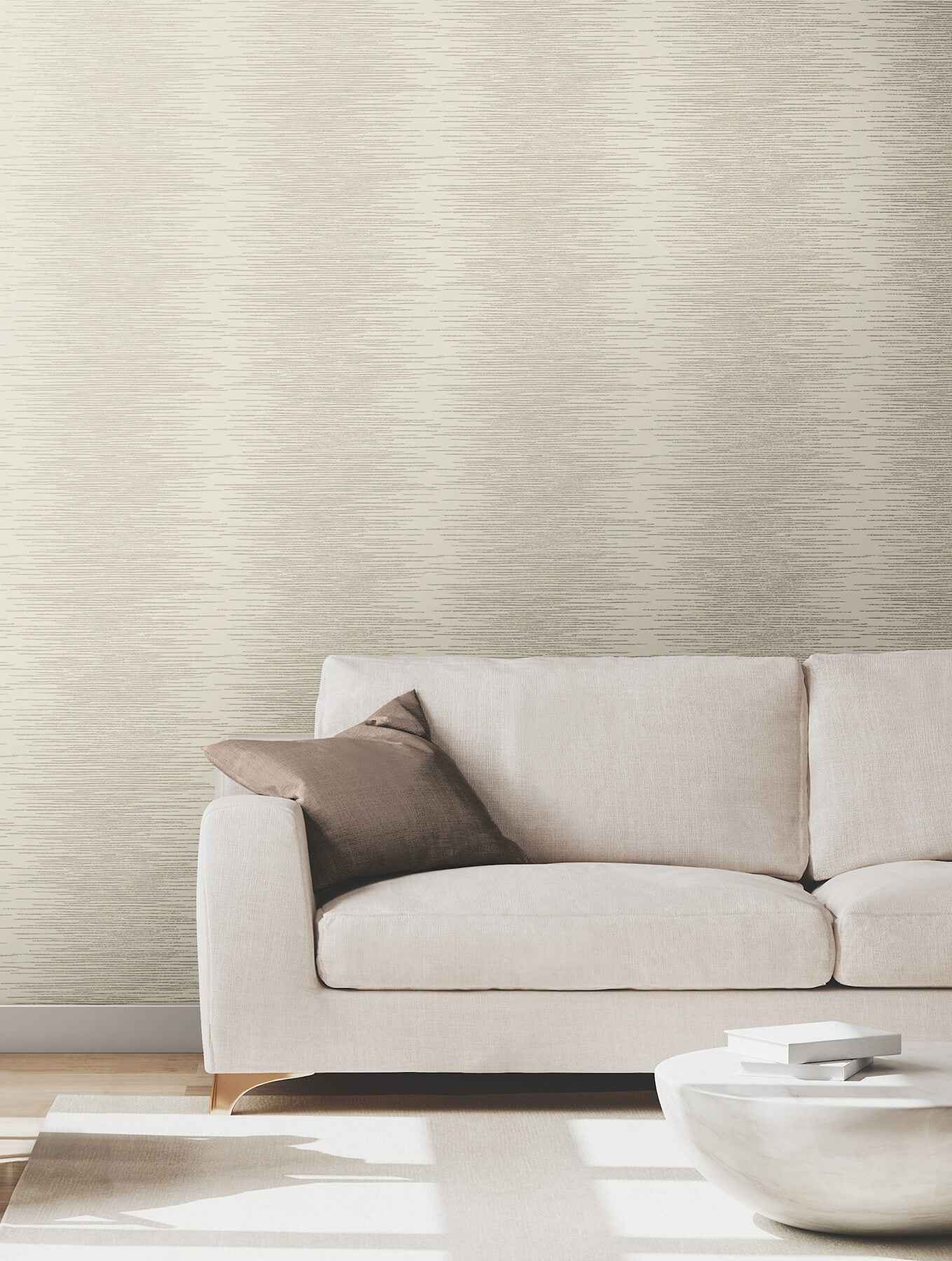 Operetta Ivory Metallic Columns Wallpaper - York Wallcoverings - VR1504 - York Wallcoverings Wallpaper