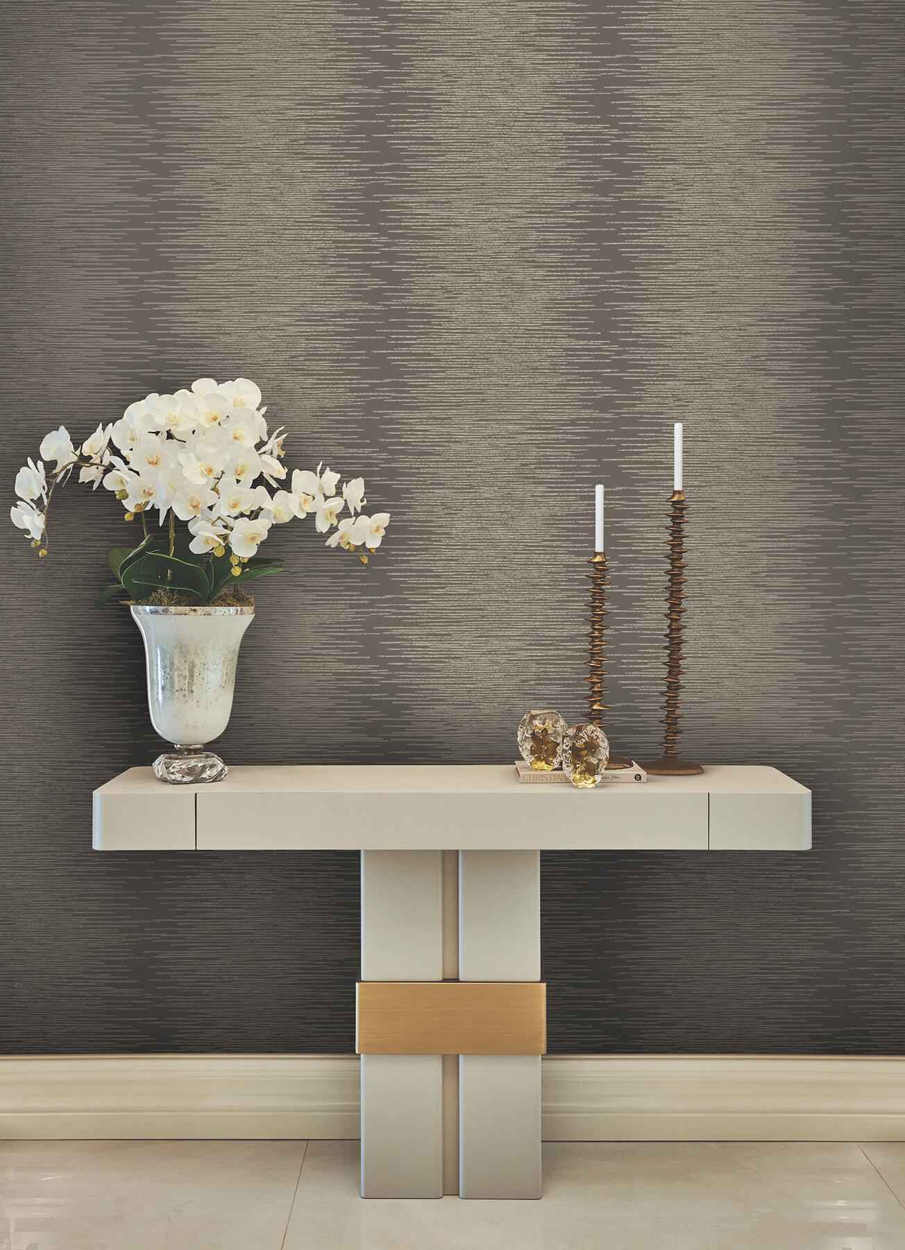 Operetta Stone Metallic Columns Wallpaper - York Wallcoverings - VR1505 - York Wallcoverings Wallpaper