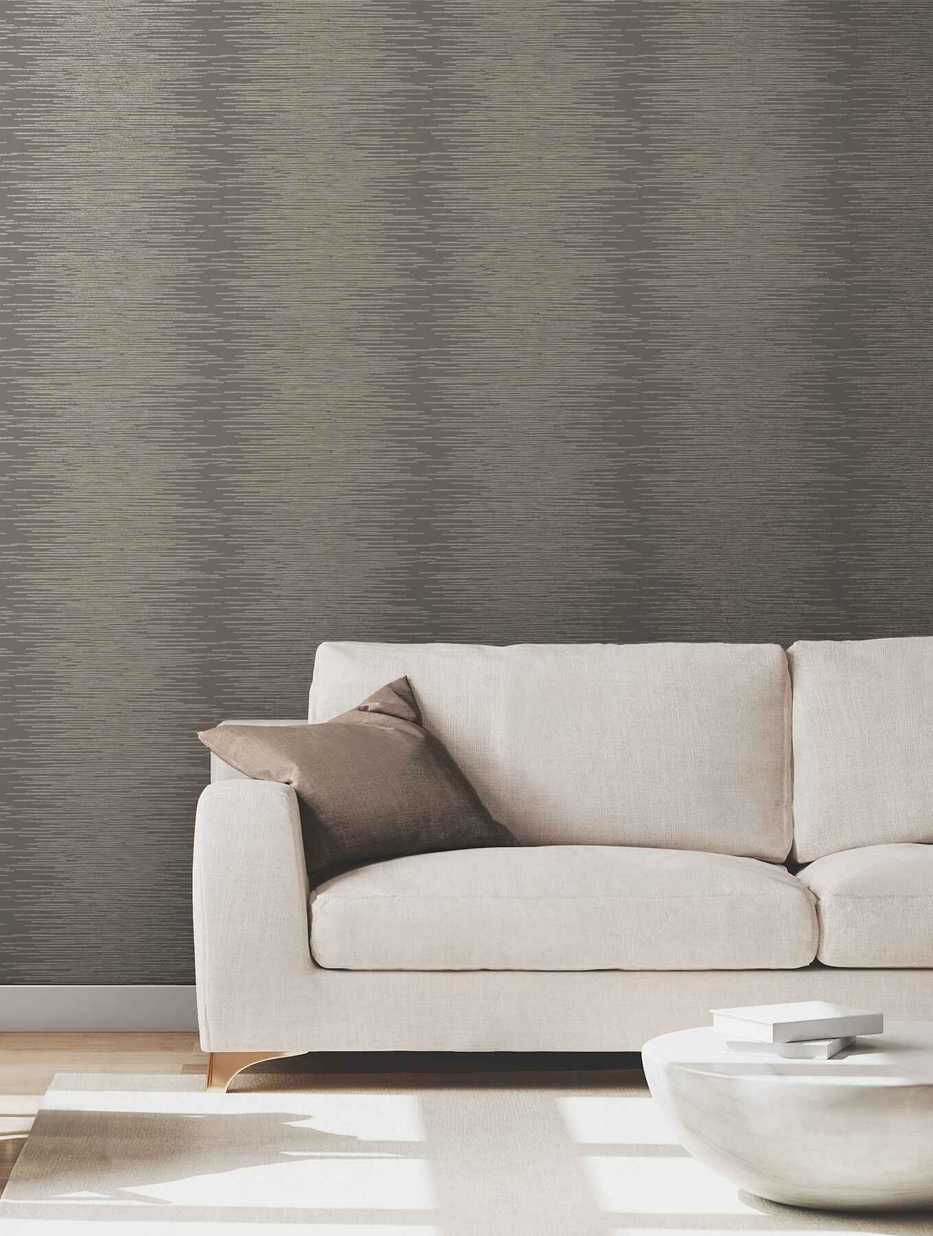 Operetta Stone Metallic Columns Wallpaper - York Wallcoverings - VR1505 - York Wallcoverings Wallpaper