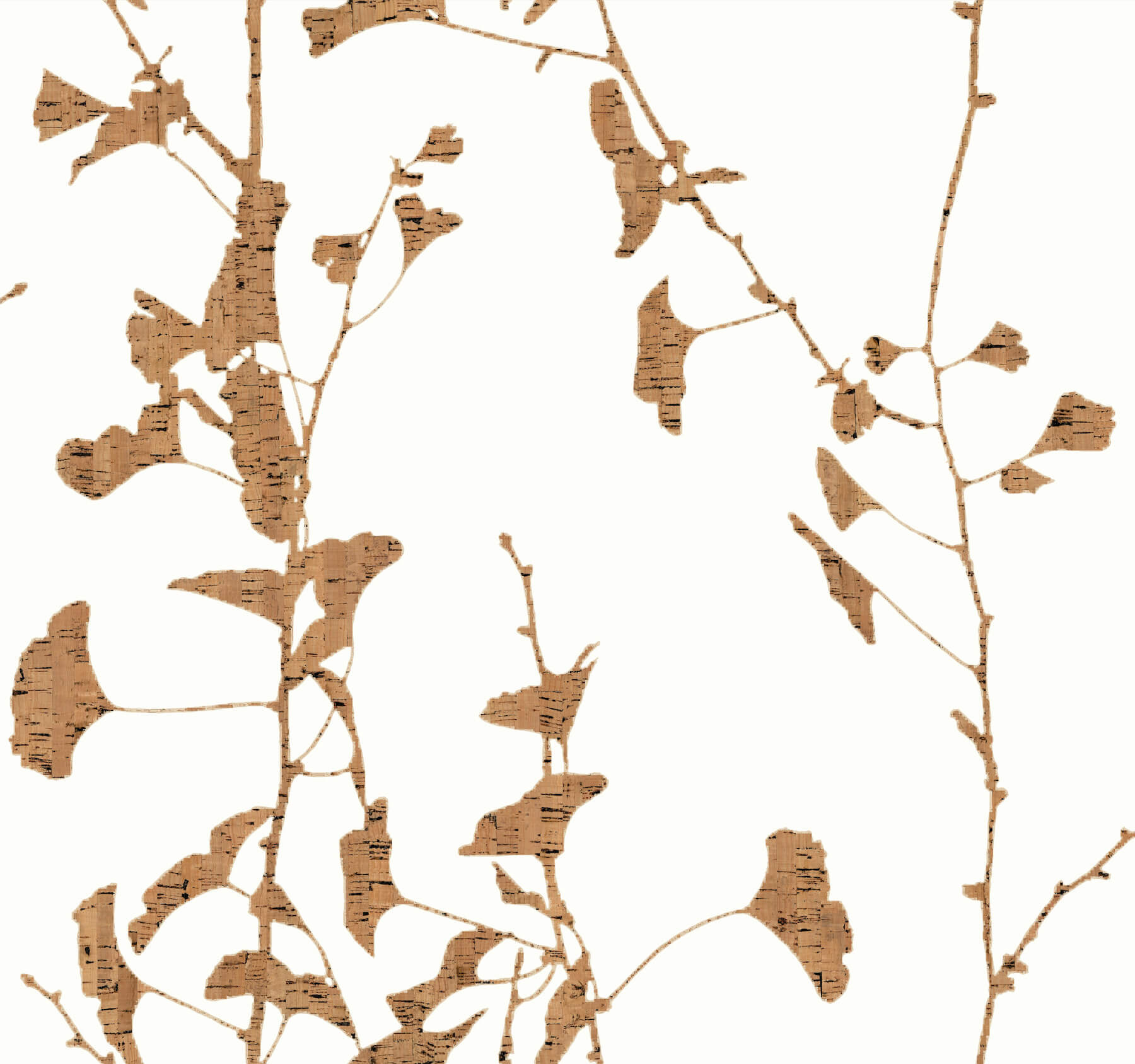 ginkgo-silhouette-light-brown-cork-wallpaper-york-wallcoverings-vr1509 - York Wallcoverings Wallpaper