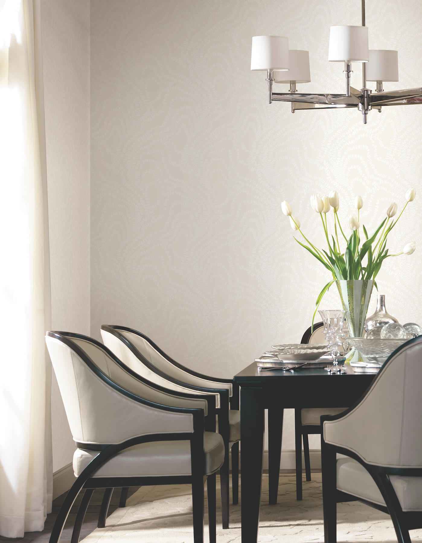 String of Pearls Pearl Vine Wallpaper - York Wallcoverings - VR1514 - York Wallcoverings Wallpaper