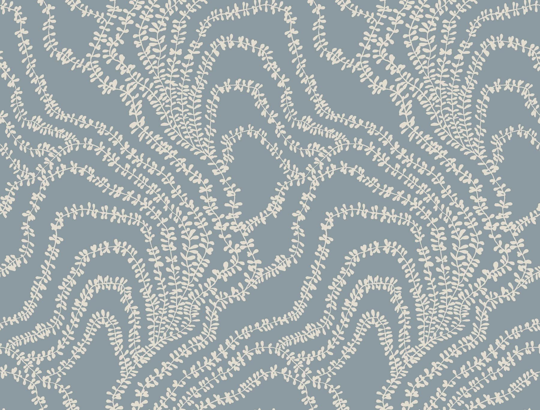 string-of-pearls-denim-vine-wallpaper-york-wallcoverings-vr1516 - York Wallcoverings Wallpaper