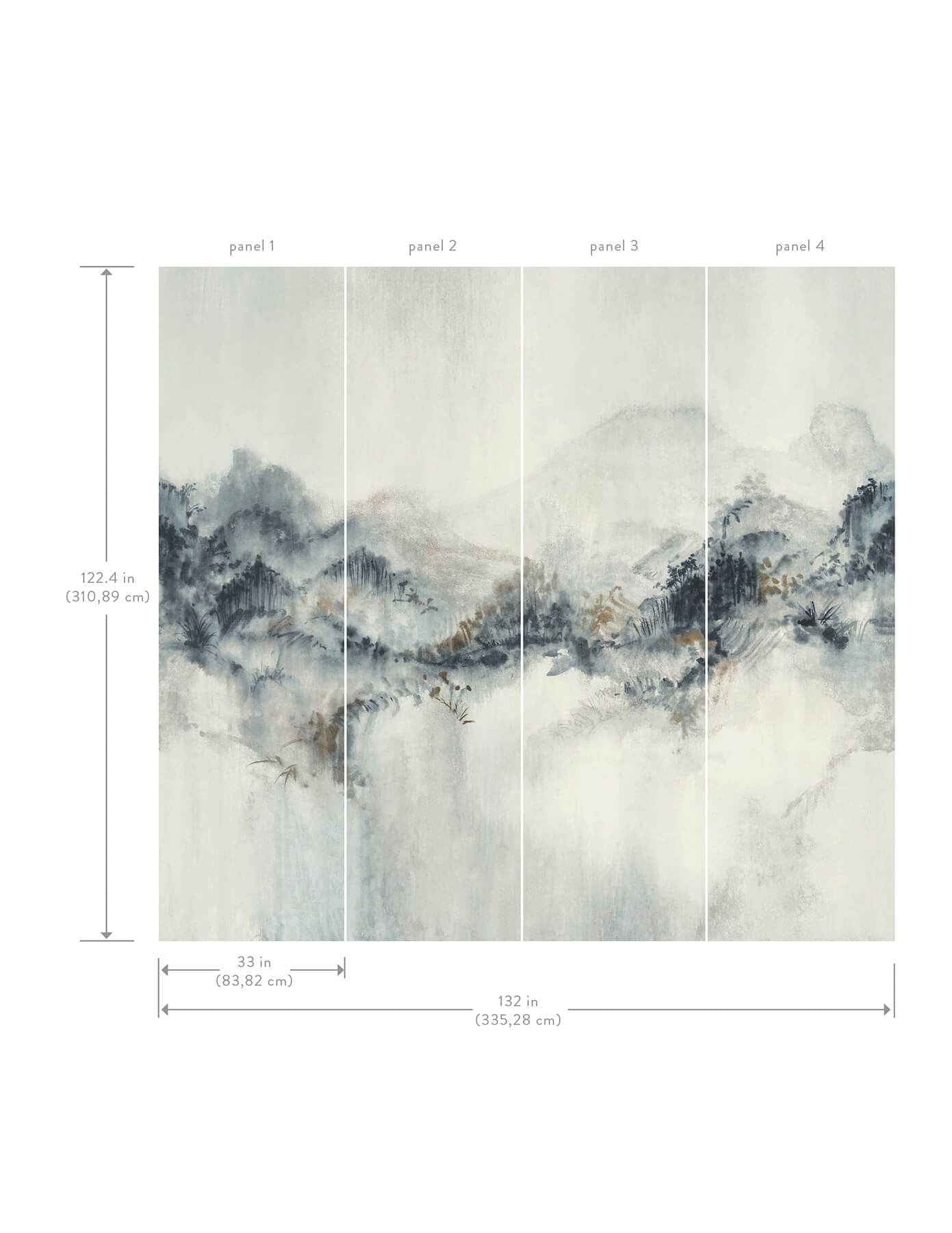 Mystic Overlook Blue Wall Mural - York Wallcoverings - VR1519M - York Wallcoverings Wallpaper