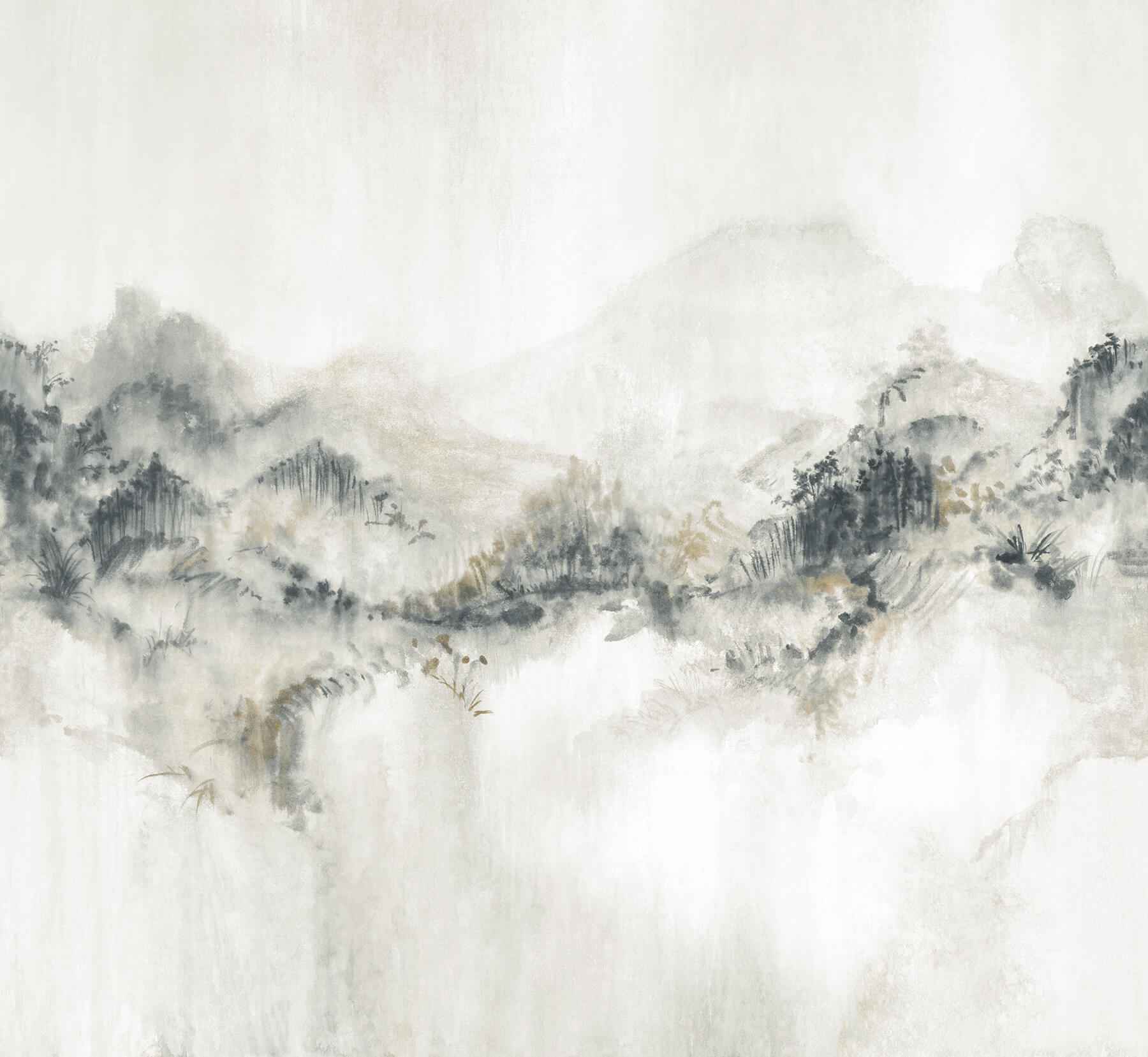 Mystic Overlook Grey Wall Mural - York Wallcoverings - VR1520M - York Wallcoverings Wallpaper