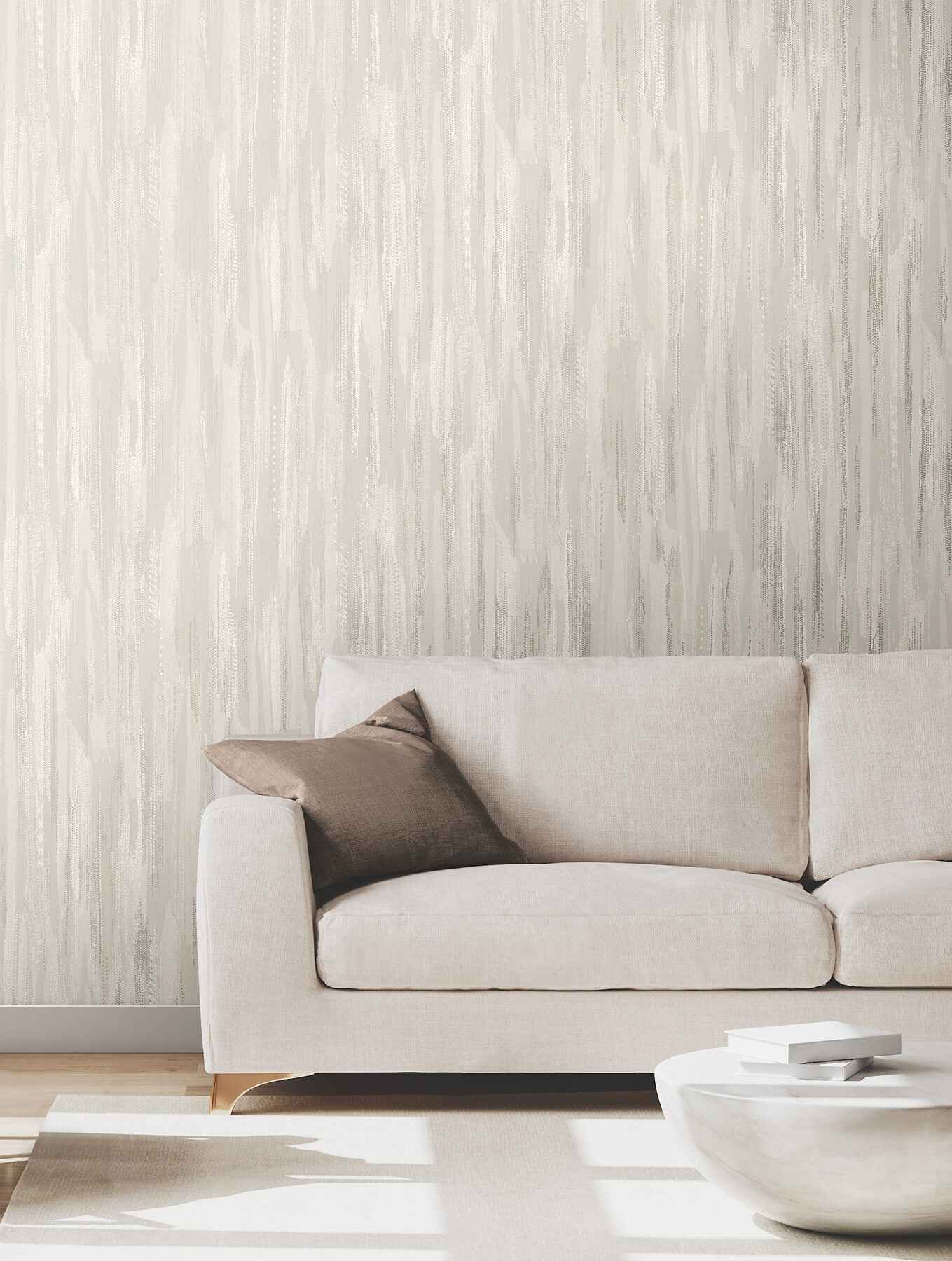 Tribeca Dove Texture Stripe Wallpaper - York Wallcoverings - VR1525 - York Wallcoverings Wallpaper