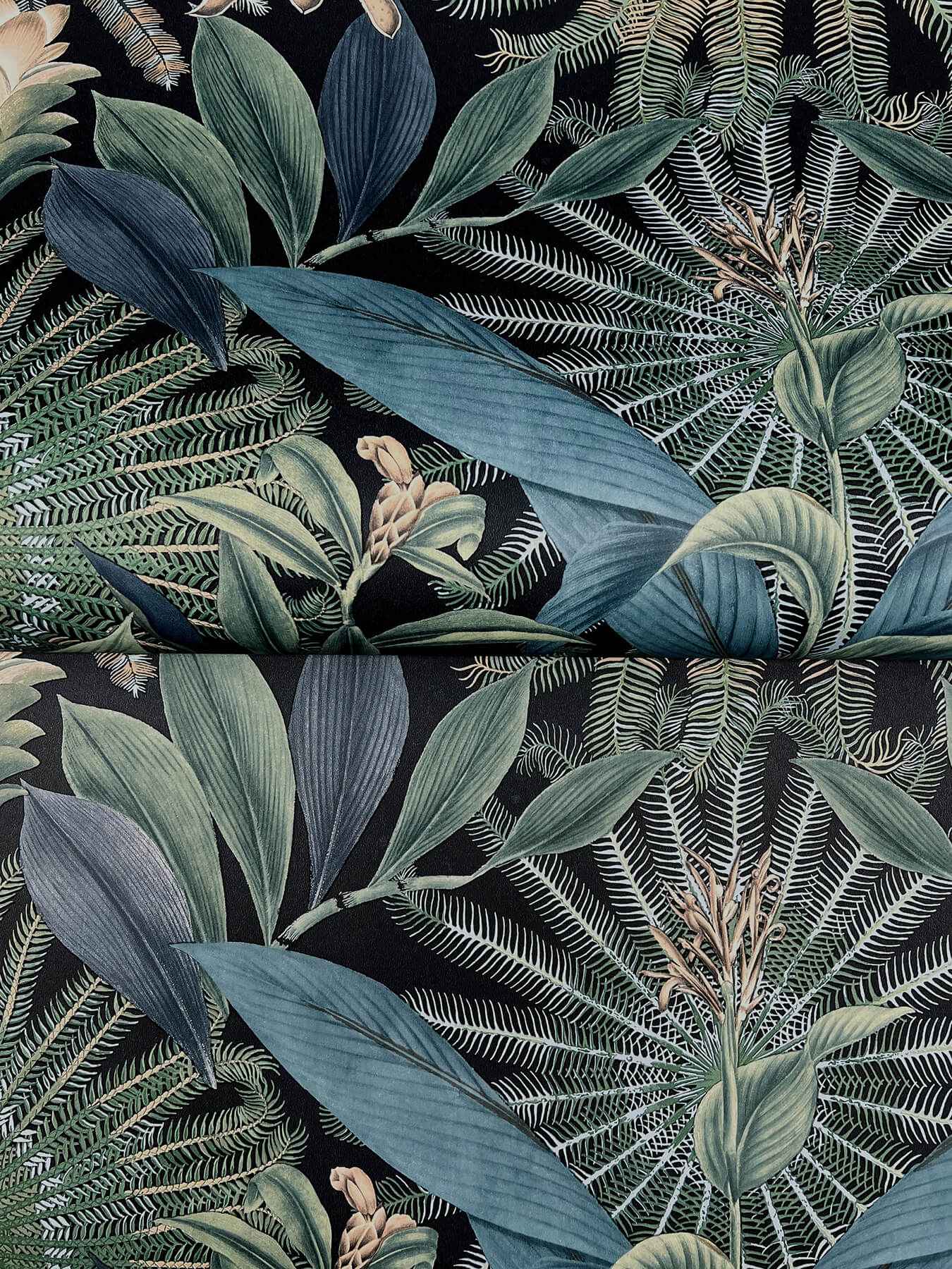 Enchanted Garden Navy Tropical Wallpaper - York Wallcoverings - VR1532 - York Wallcoverings Wallpaper