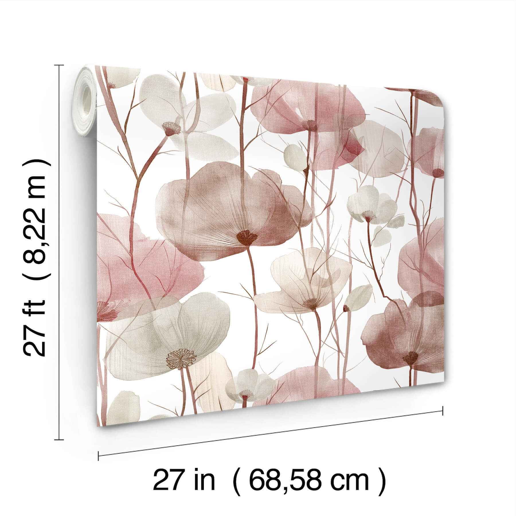 Cotswolds Poppies Red Floral Wallpaper - York Wallcoverings - VR1536 - York Wallcoverings Wallpaper