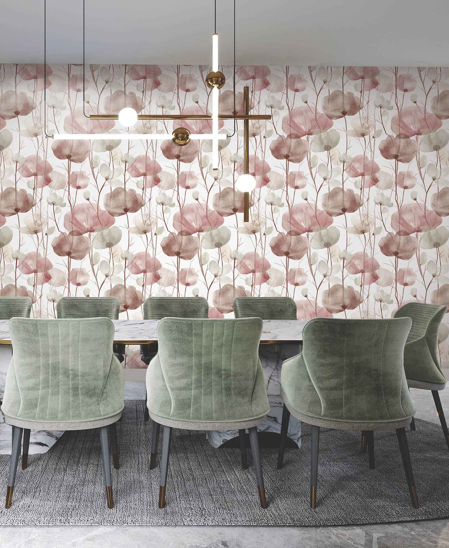 Cotswolds Poppies Red Floral Wallpaper - York Wallcoverings - VR1536 - York Wallcoverings Wallpaper