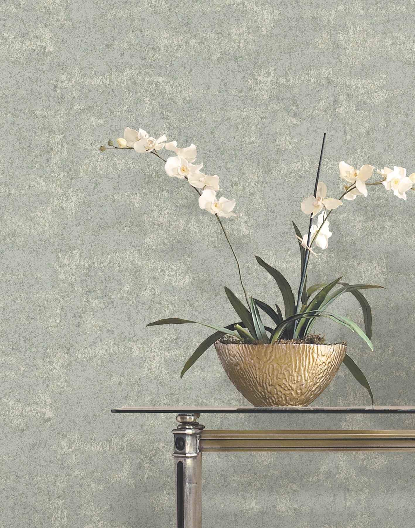 Crystal Cloud Sage Beaded Wallpaper - York Wallcoverings - VR1545 - York Wallcoverings Wallpaper