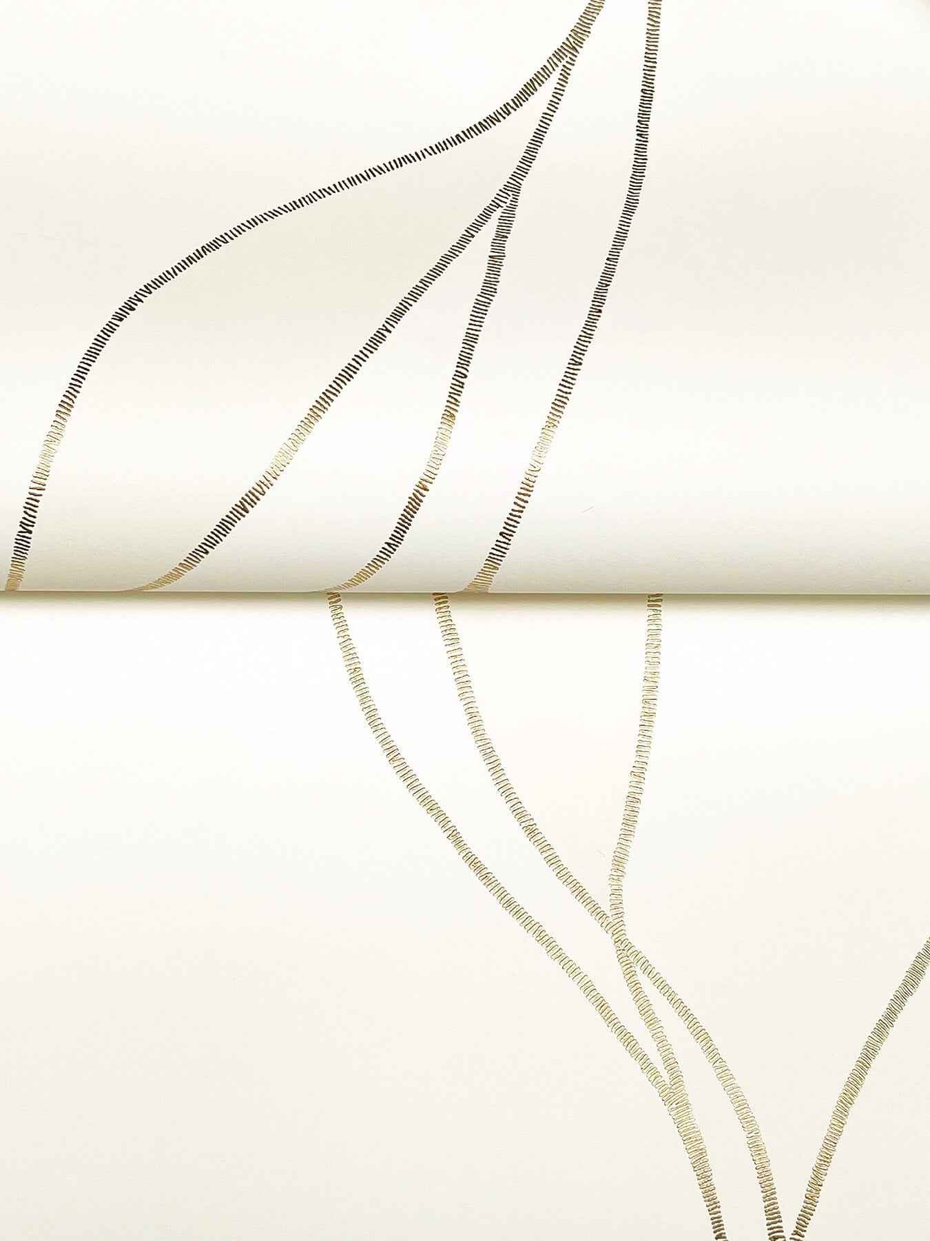 Society Hill White Abstract Leaf Wallpaper - York Wallcoverings - VR1546 - York Wallcoverings Wallpaper