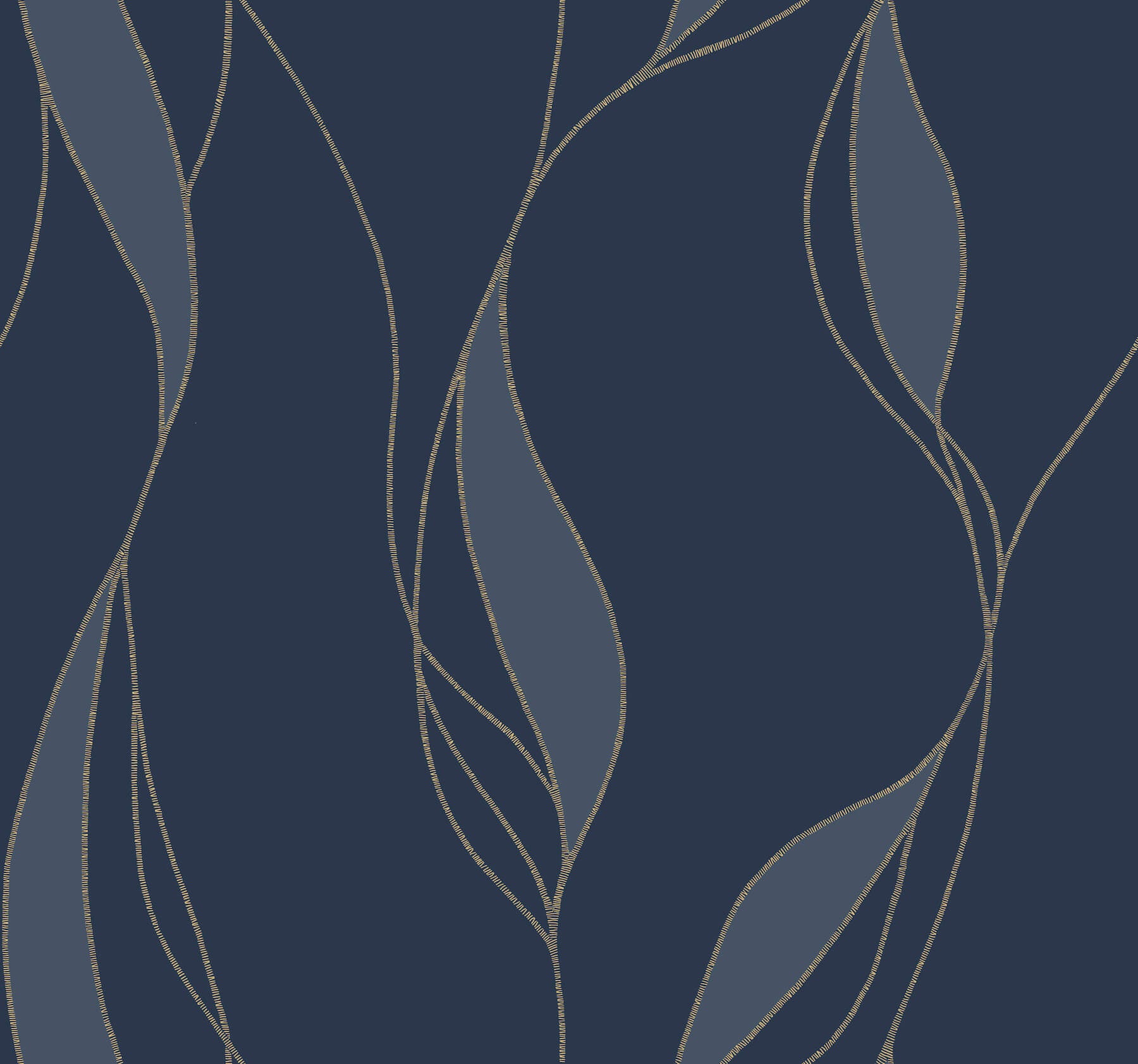 society-hill-navy-abstract-leaf-wallpaper-york-wallcoverings-vr1548 - York Wallcoverings Wallpaper